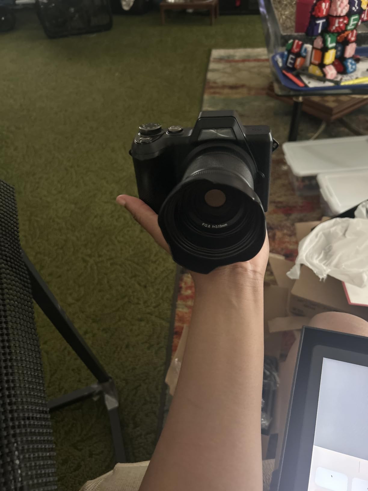 4K Digital Camera for Photography Travel, 56MP Autofocus Vlogging Camera for YouTube, 16X Zoom with 3