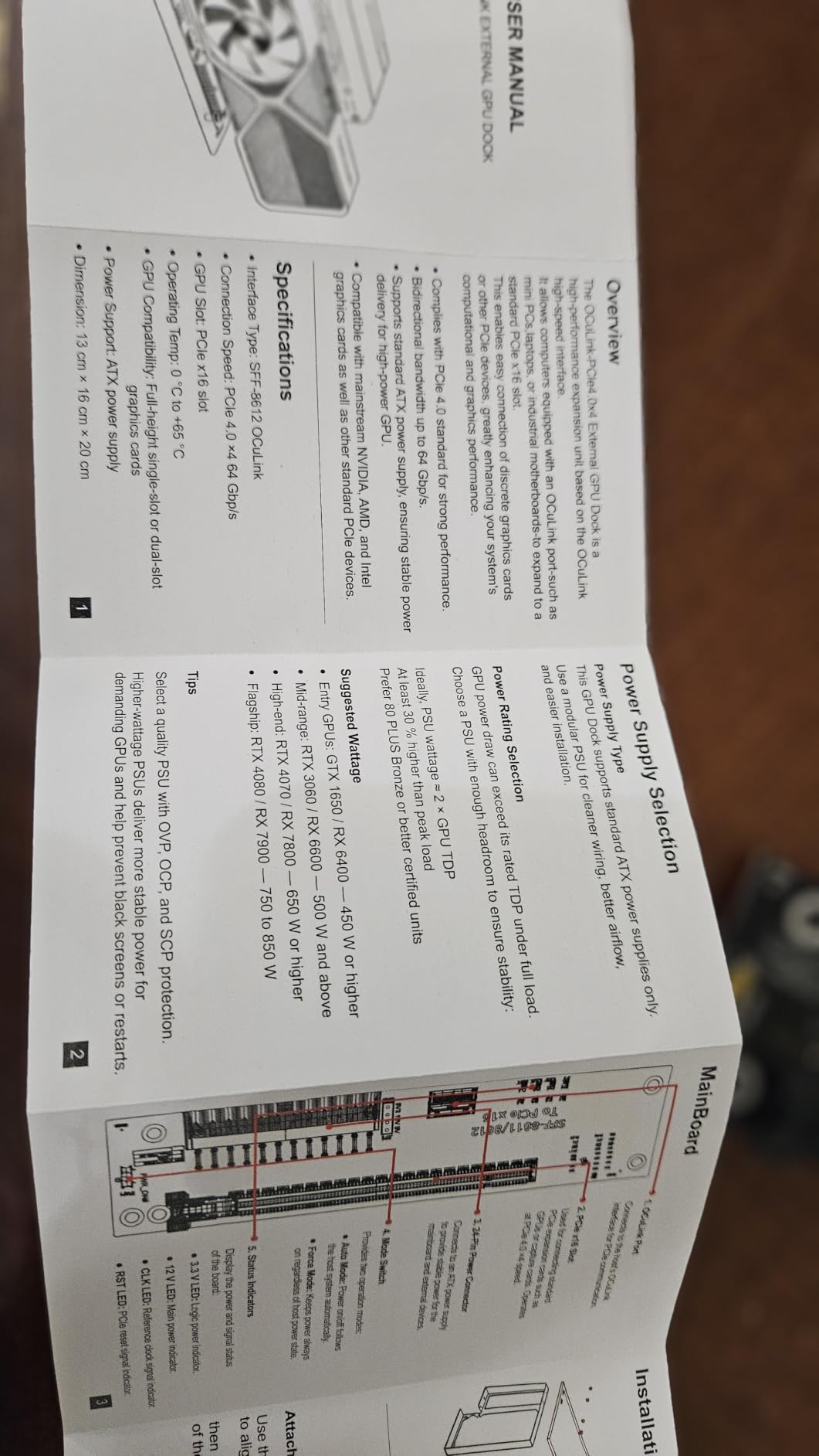 OCuLink eGPU Extrenal Graphics Cards DOCK, PCIe 4.0 x4 64Gbps Bandwidth customer photo 2
