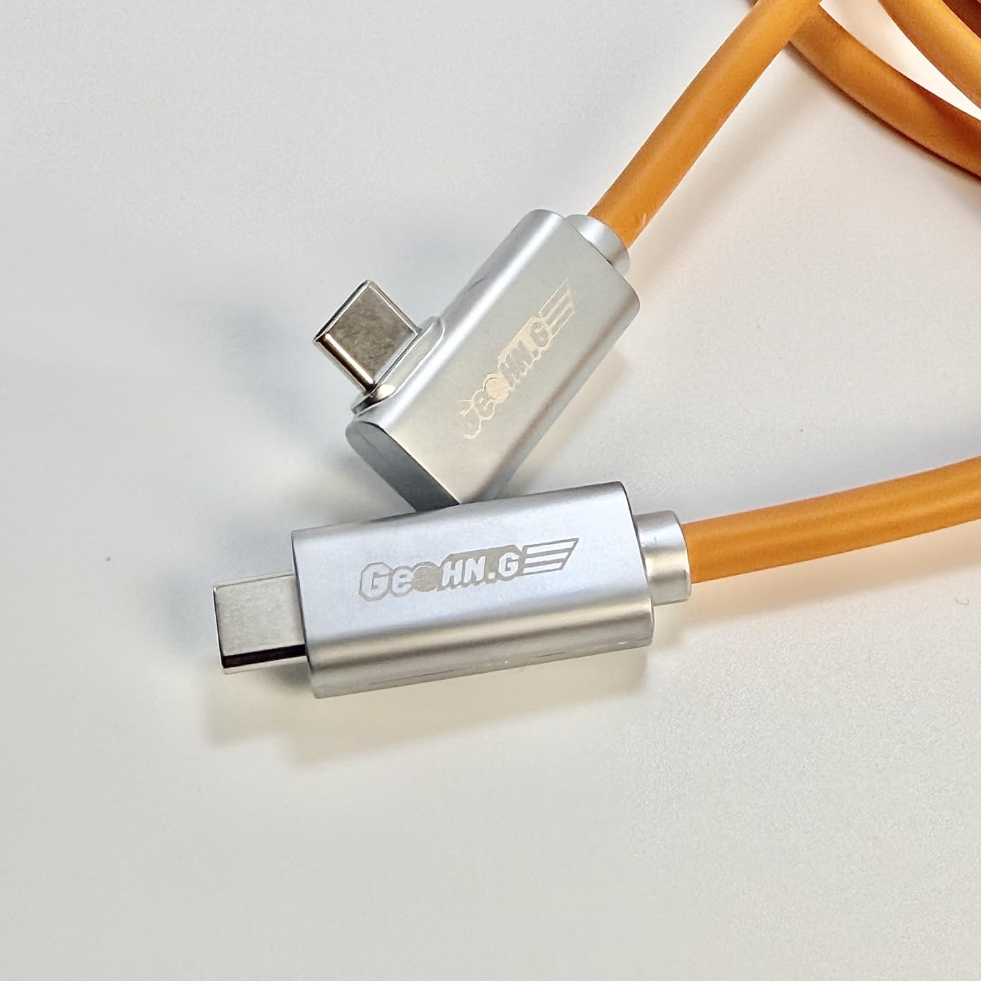 Fiber Optic USB C Tethering Cable 15 FT, 10Gbps 60W Right Angle Tether Cord customer photo 1
