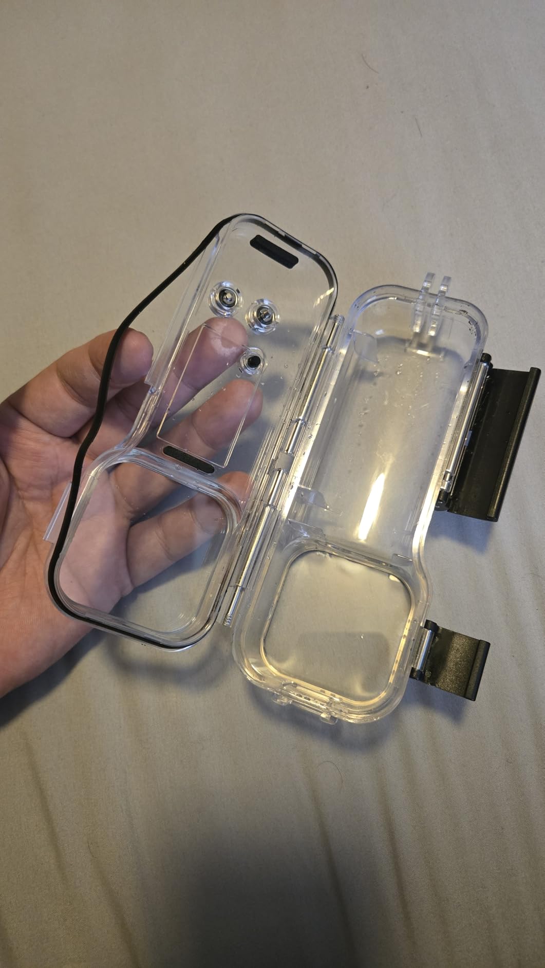 PULUZ Invisible Dive Case for Insta360 X5, 50m/164ft Underwater Waterproof Housing Cover Protective PC Sealed Shell Insta 360 X5 Photography Housings with Bracket Camera Accessories customer photo 2