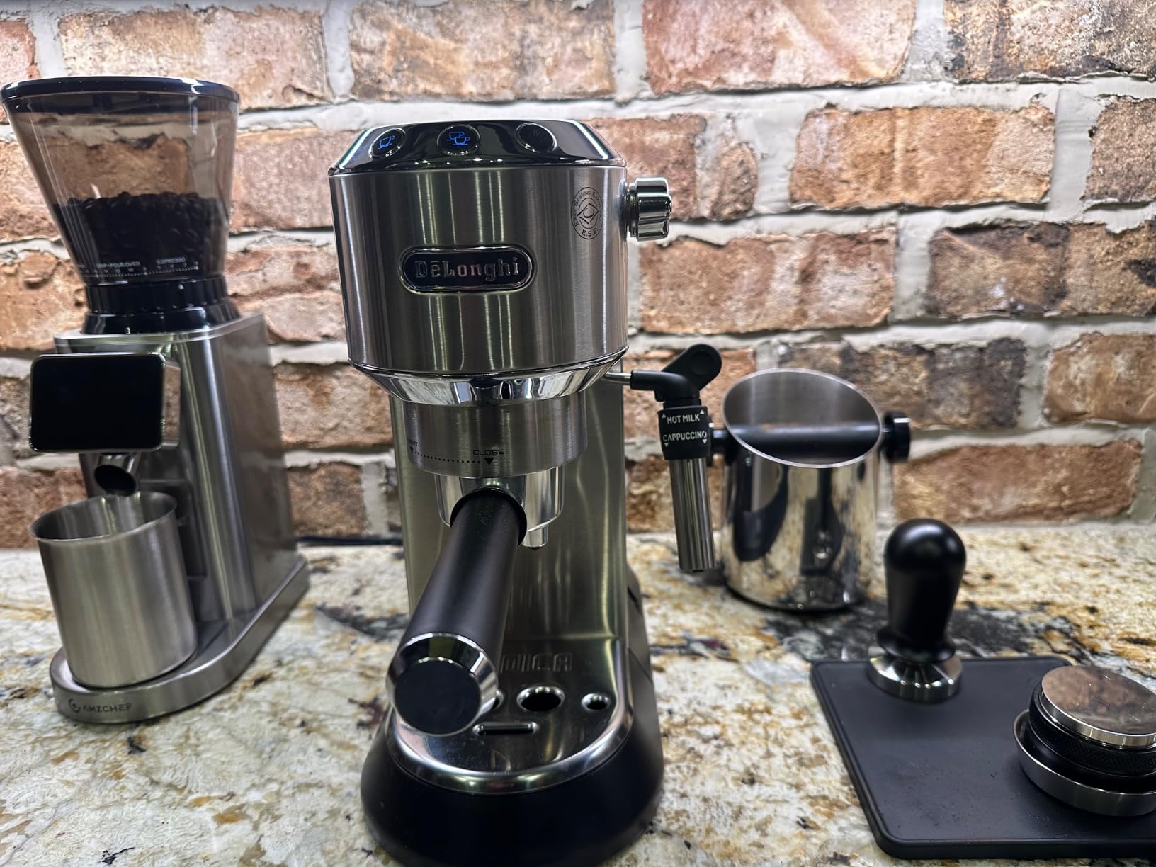 AMZCHEF 64mm Flat Burr Coffee Grinder, Espresso Grinder, 90 Grind Settings customer photo 1
