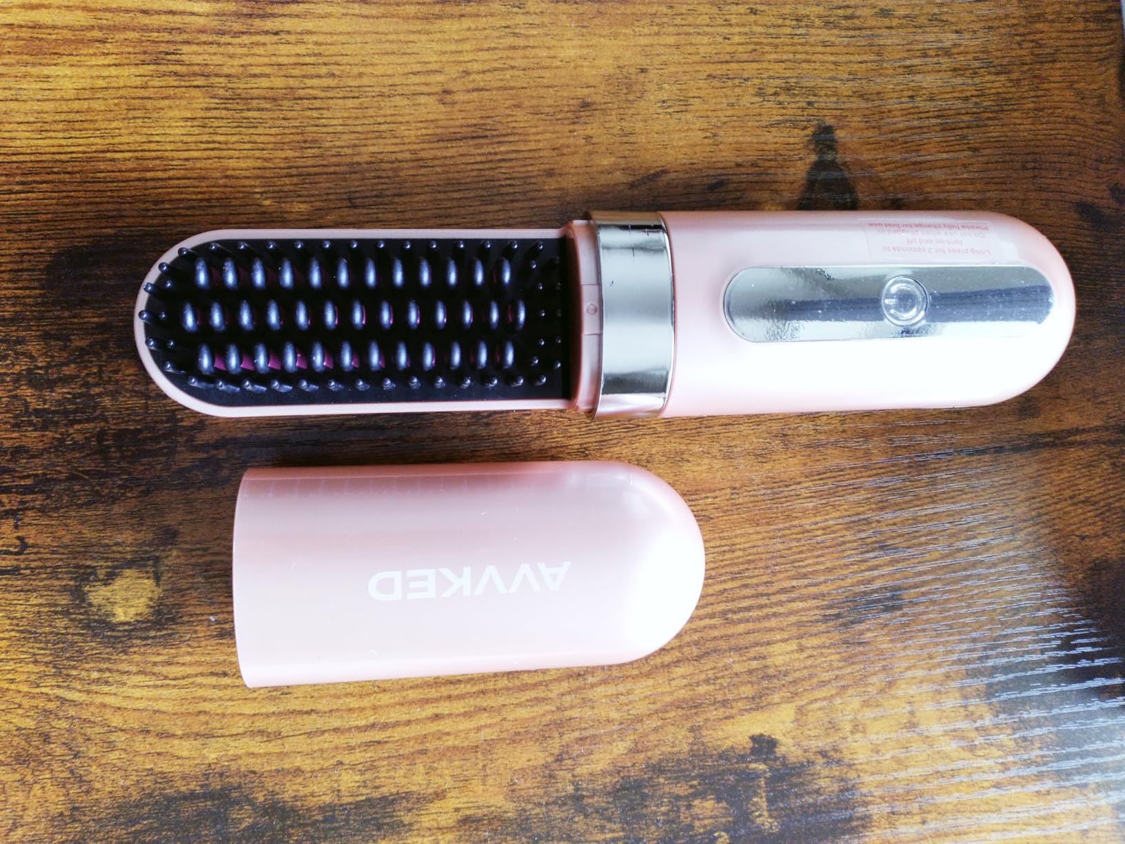 Go Brush Pro Cordless Hair Straightener Brush for Women Short Hair, Rechargeable Portable Travel Hair Straightener Mini, Wireless Small Ion Hair Straightener Comb with 3 Temp Setting, Anti‑Scald customer photo 1