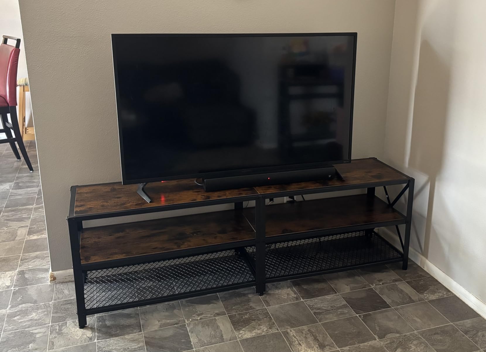 VASAGLE 70 Inch TV Stand, Mid Century Entertainment Center with Storage customer photo 1