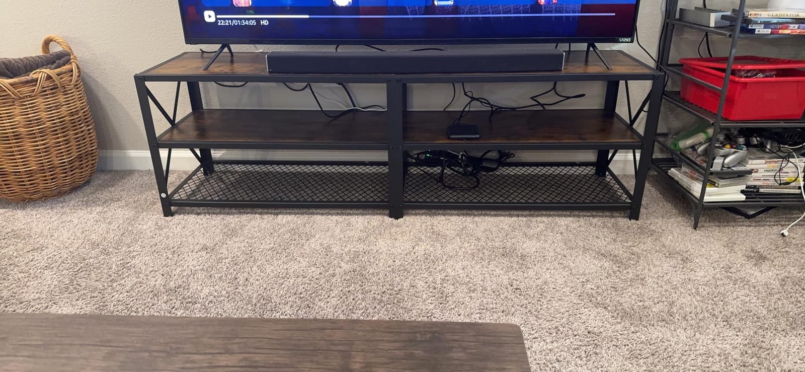 VASAGLE 70 Inch TV Stand, Mid Century Entertainment Center with Storage customer photo 2