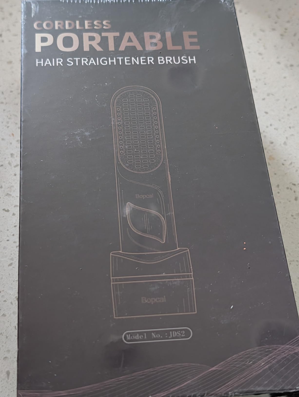 Bopcal Cordless Hair Straightener Brush, 10000mAh Ionic Heated Comb, 6 Temp customer photo 1