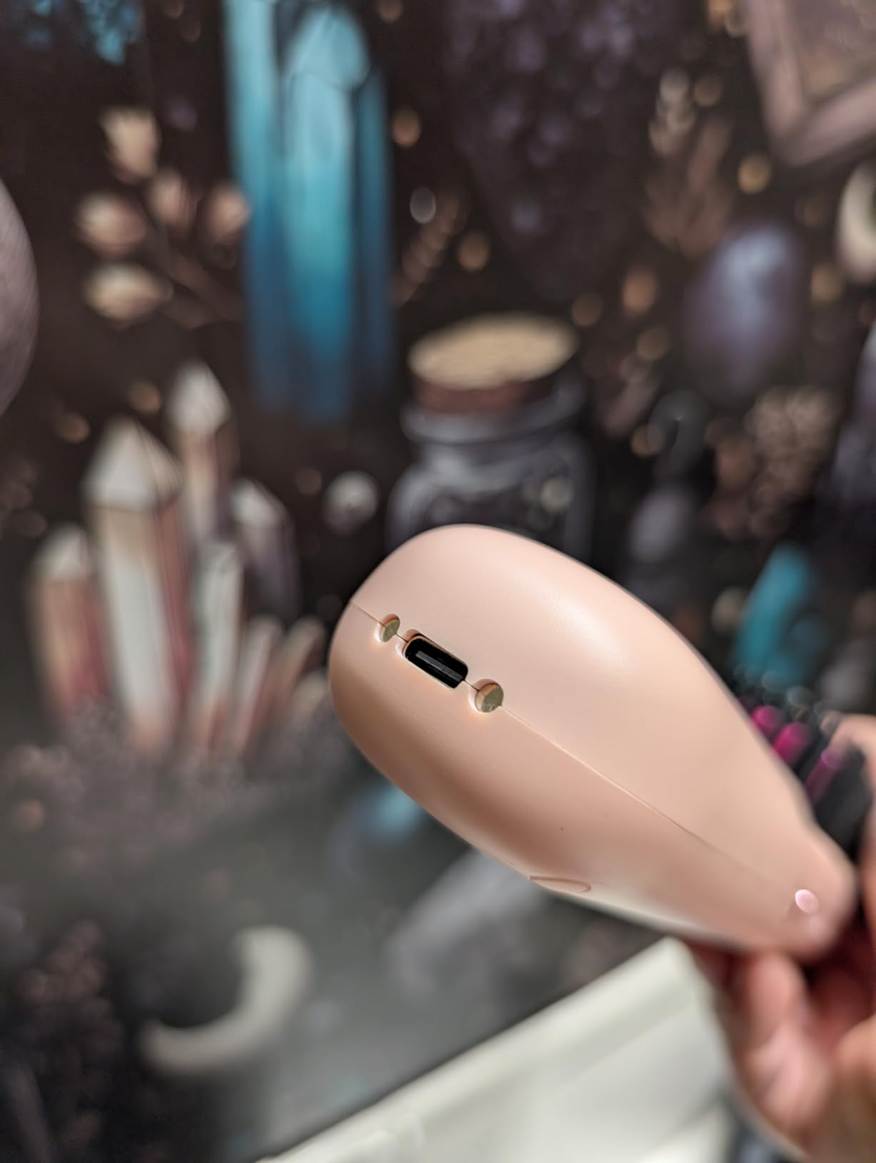 Bopcal Cordless Hair Straightener Brush, 10000mAh Ionic Heated Comb, 6 Temp customer photo 2