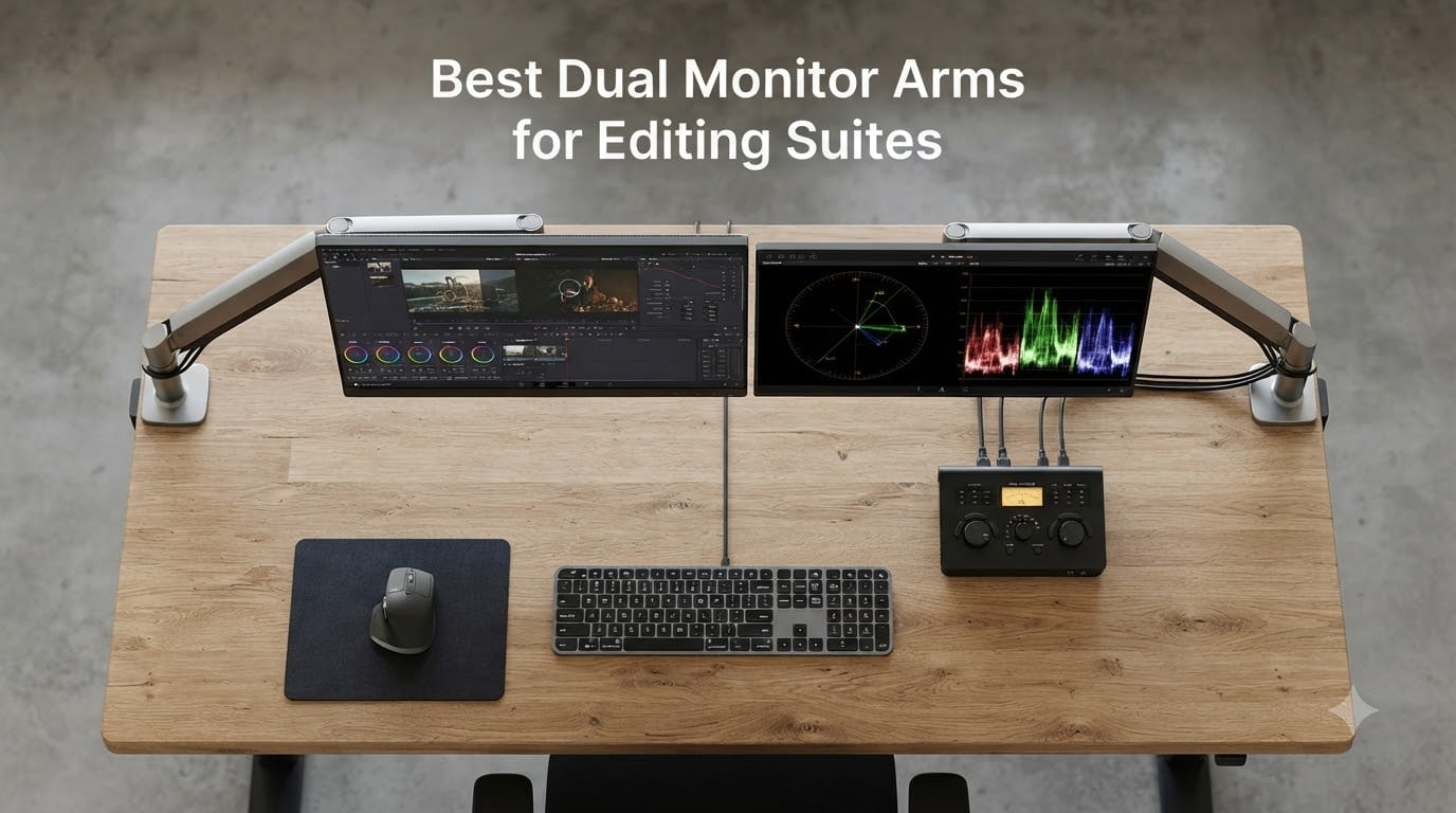 Best Dual Monitor Arms for Editing Suites