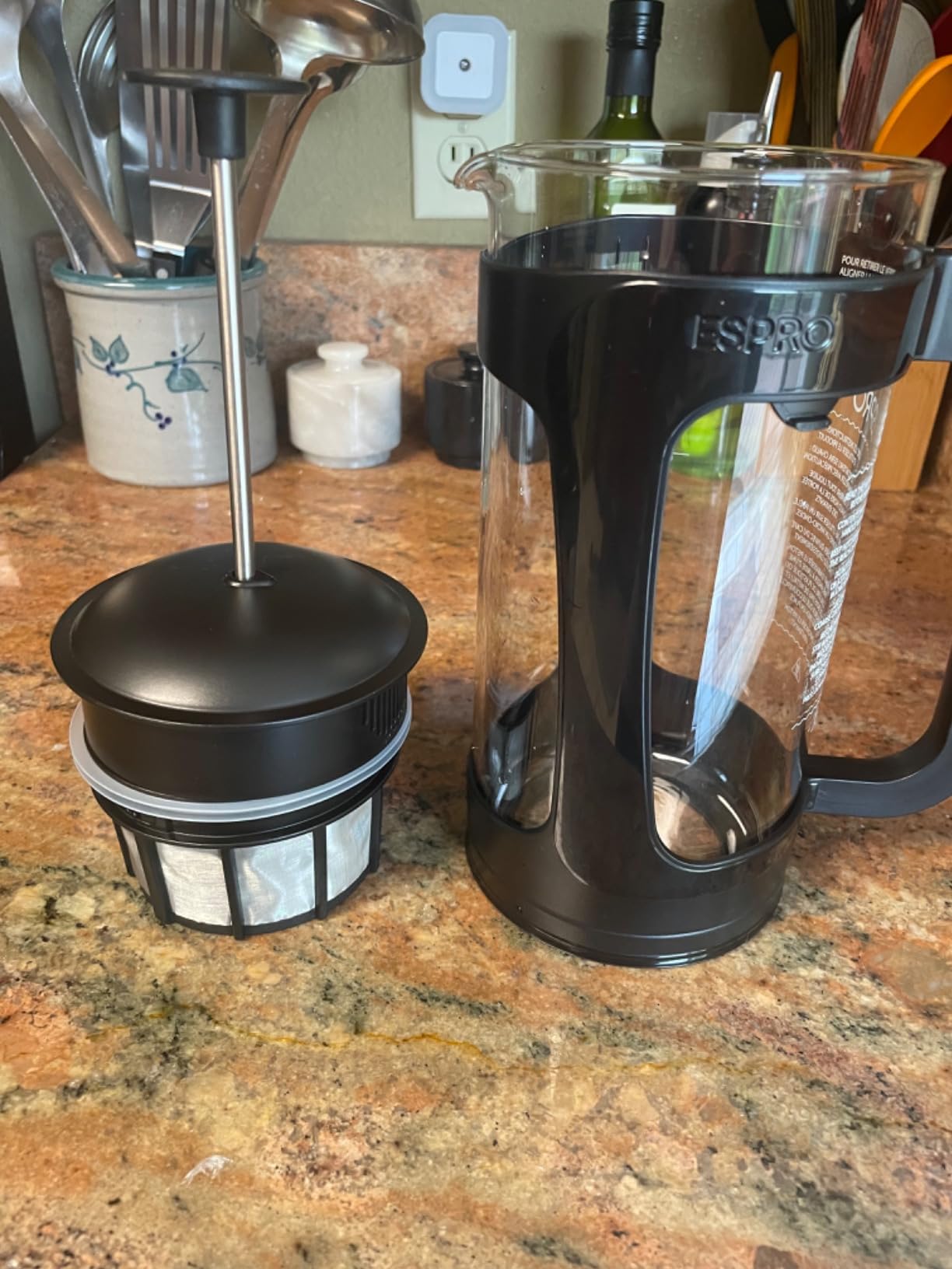 ESPRO P3 French Press Coffee Maker, 32oz, Black, Double Micro Filter Press customer photo 2