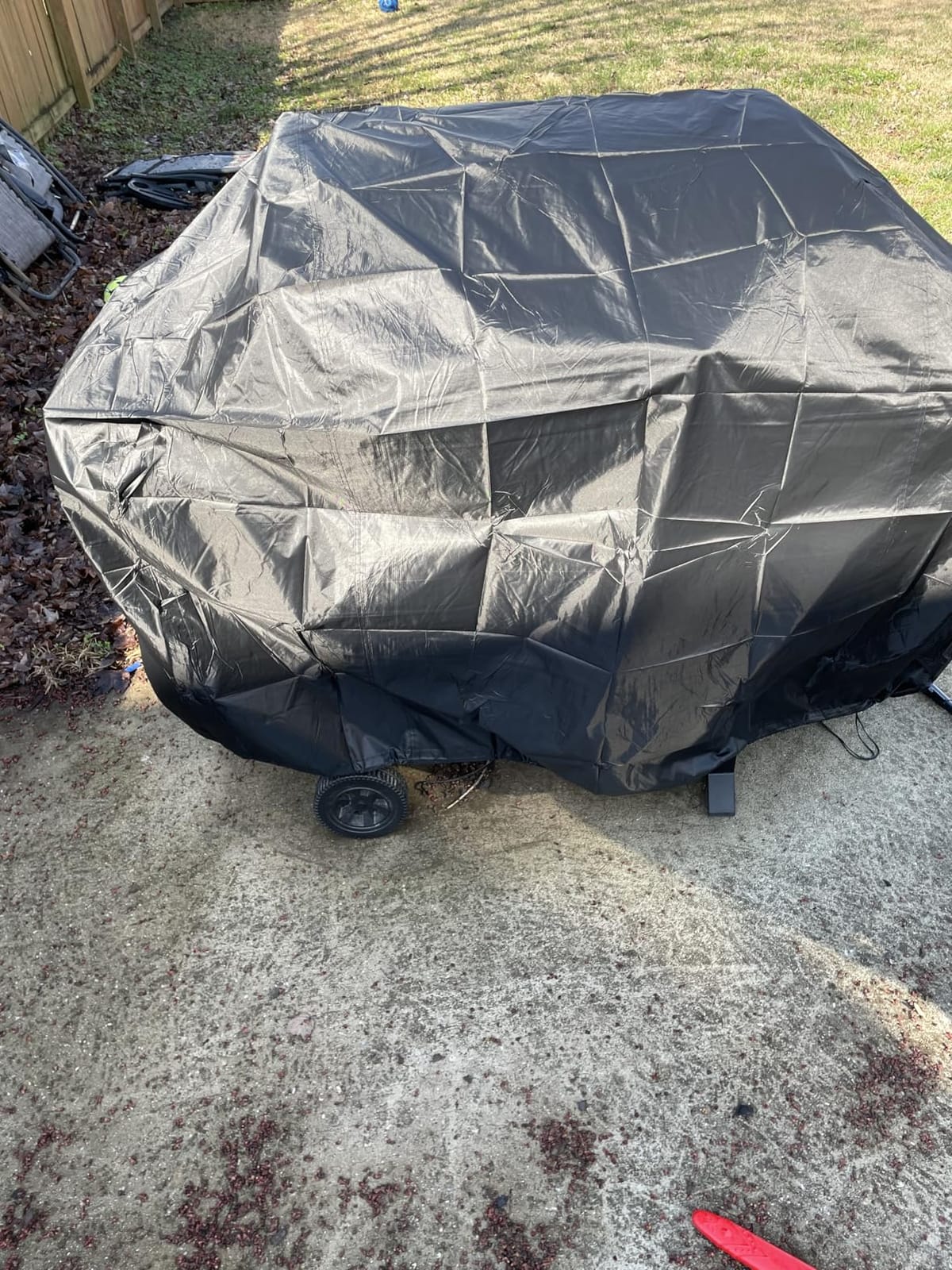 iCOVER Offset Smoker Cover 60 inch, Grill Cover with Smoke Stack, Heavy Duty Waterproof 600D Offset Grill Cover, for Brinkmann, Grill Jim Bowie, New Braunfels, Oklahoma Joe's customer photo 1