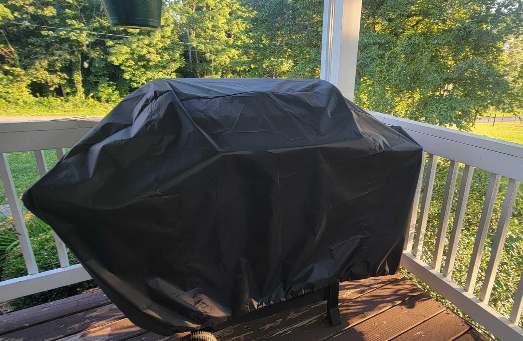 iCOVER Offset Smoker Cover 60 inch, Grill Cover with Smoke Stack, Heavy Duty Waterproof 600D Offset Grill Cover, for Brinkmann, Grill Jim Bowie, New Braunfels, Oklahoma Joe's customer photo 2