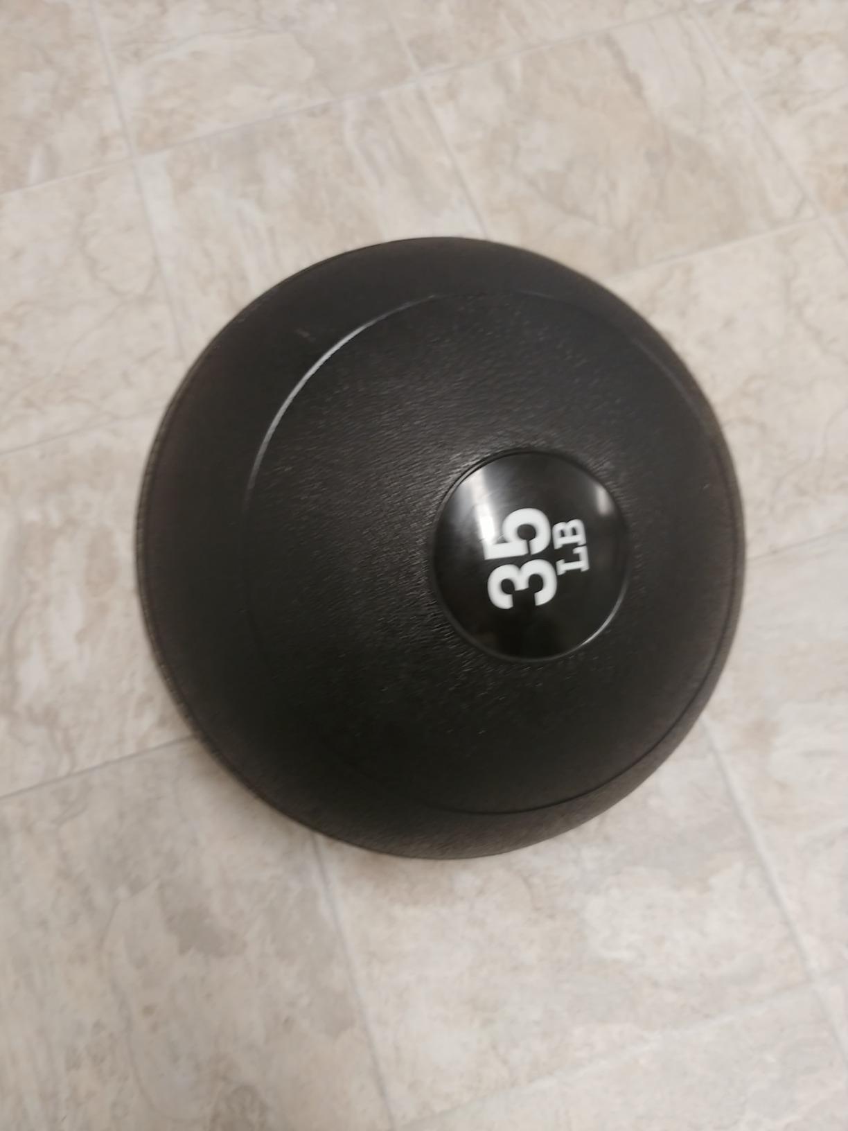 Titan Fitness Rubber Slam Ball, Dead Weight Ball Absorbs Impact, Minimal Bounce, Textured Surface for Strength and Conditioning, Cardio Workouts, Full Body Workout customer photo 1