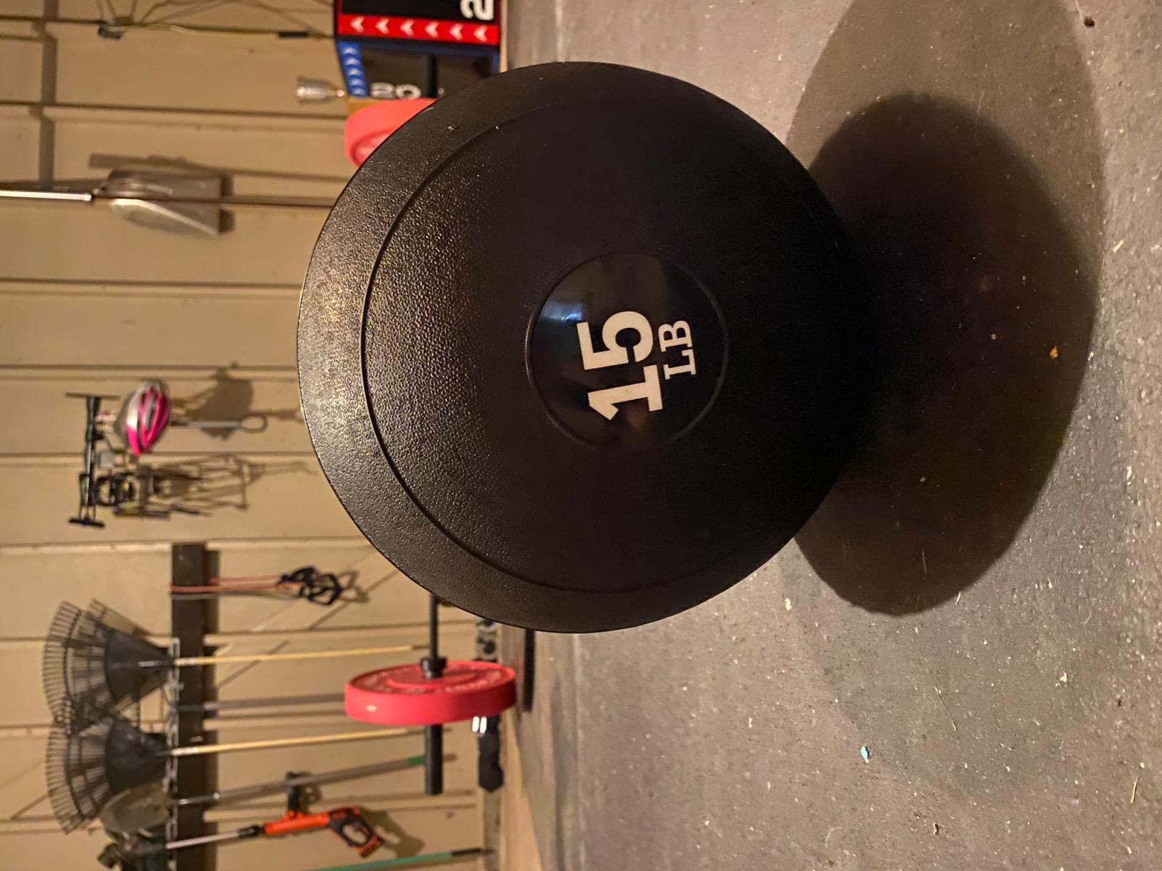Titan Fitness Rubber Slam Ball, Dead Weight Ball Absorbs Impact, Minimal Bounce, Textured Surface for Strength and Conditioning, Cardio Workouts, Full Body Workout customer photo 2