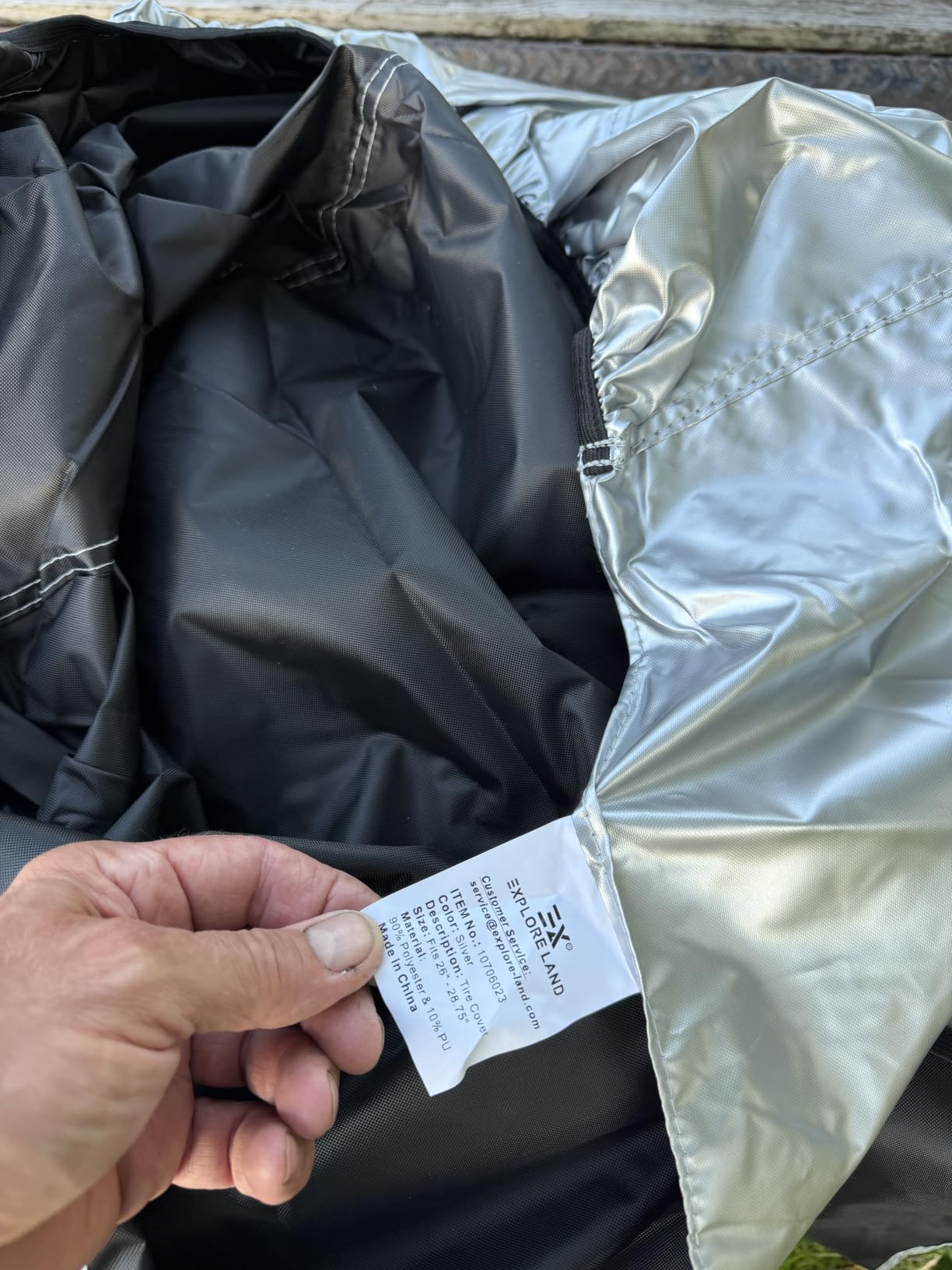 Explore Land Tire Covers 4 Pack Fit Tire Diameters 26-28.75 inch, Charcoal customer photo 1
