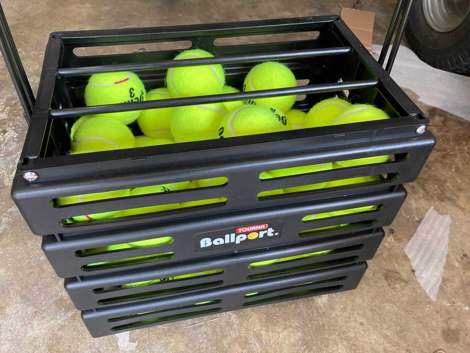 Tourna Ballport Tennis Ball Hopper Holds 80 Balls Durable and Lightweight – Red customer photo 1