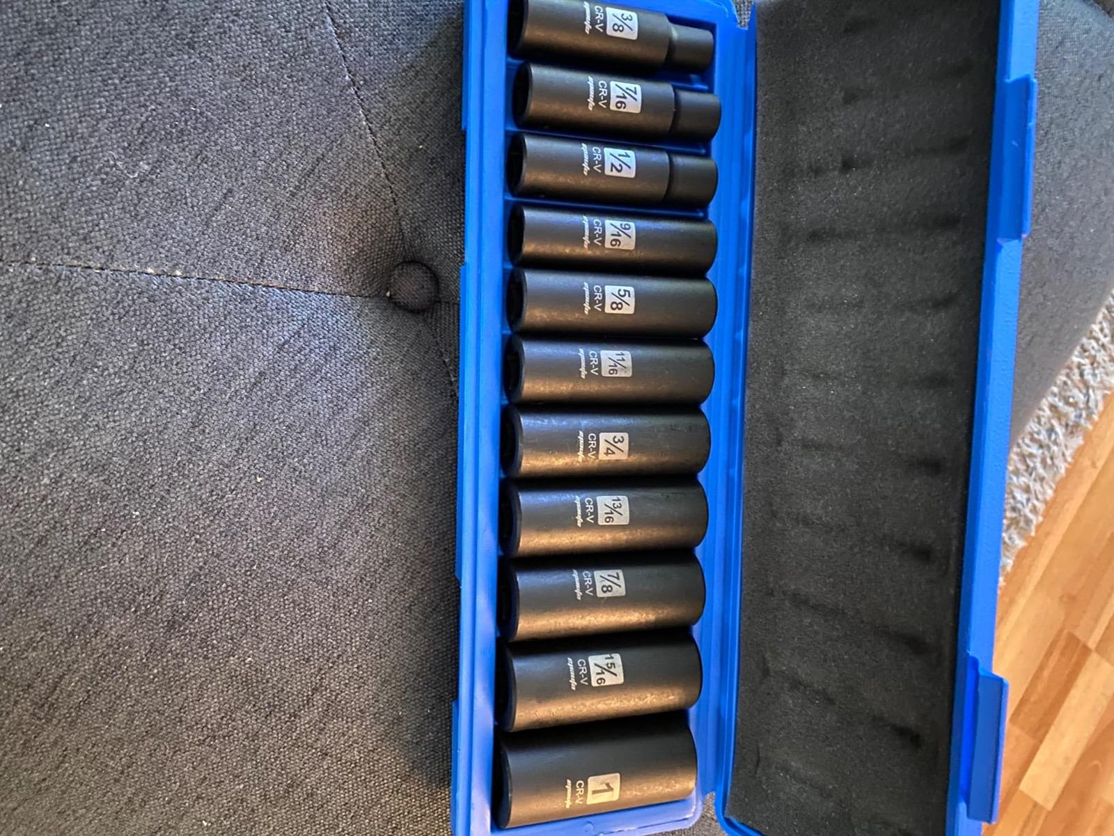 EPAuto 1/2-Inch Drive SAE Deep Impact Socket Set, 6 Points, 11 Sockets customer photo 1