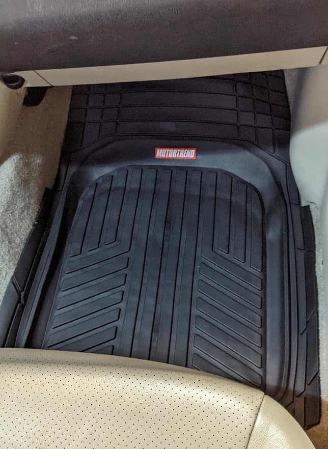 Motor Trend FlexToughXL Floor Mats for Cars Full Set, All-Weather Rubber Automotive Floor Mats, Waterproof Heavy Duty Car Mats, Flexible Floor Liners for Car Truck Van SUV, Car Floor Mats (Black) customer photo 1
