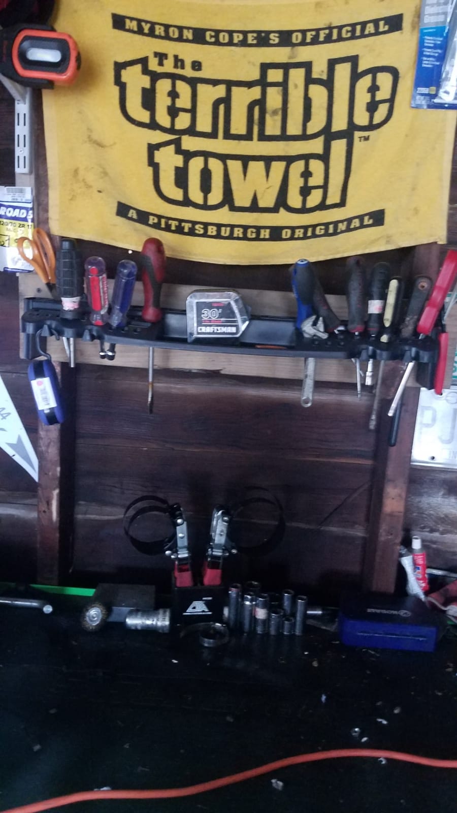 Stalwart Wall Mount Hand Tool Organizer with 61 Holes and 4 Hooks customer photo 2