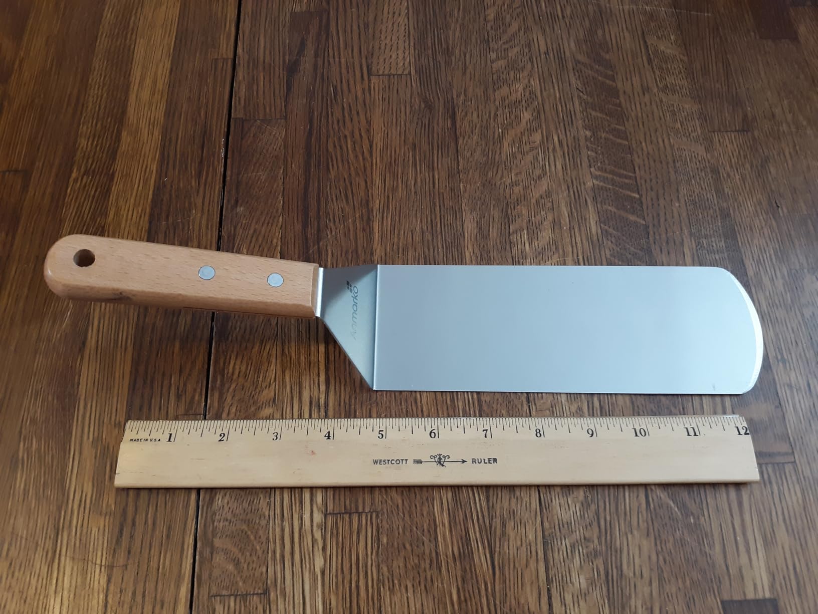 Metal Spatula Set - Griddle Long Spatula - Teppanyaki spatulas - Griddle Scraper and Pancake Flipper or Hamburger Turner - Stainless Steel Utensil great for BBQ Grill Flat Top - Commercial Grade customer photo 2