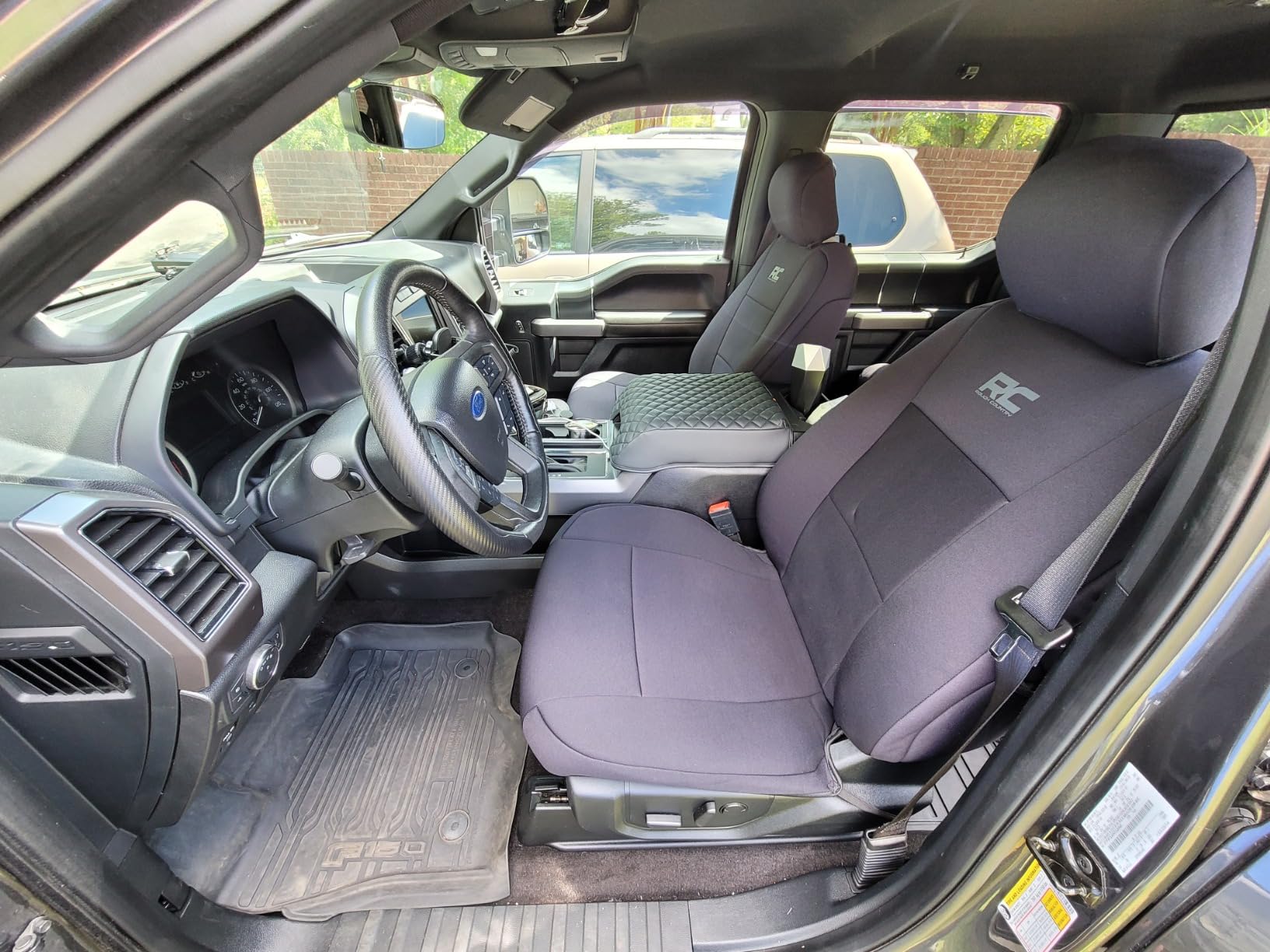 Rough Country Neoprene Front & Rear Seat Covers for Ford F-150, Lightning, F-250 & F-350 (2015-2026) Crew Cab w/Front Bucket Seats & Rear 60/40 Split customer photo 1