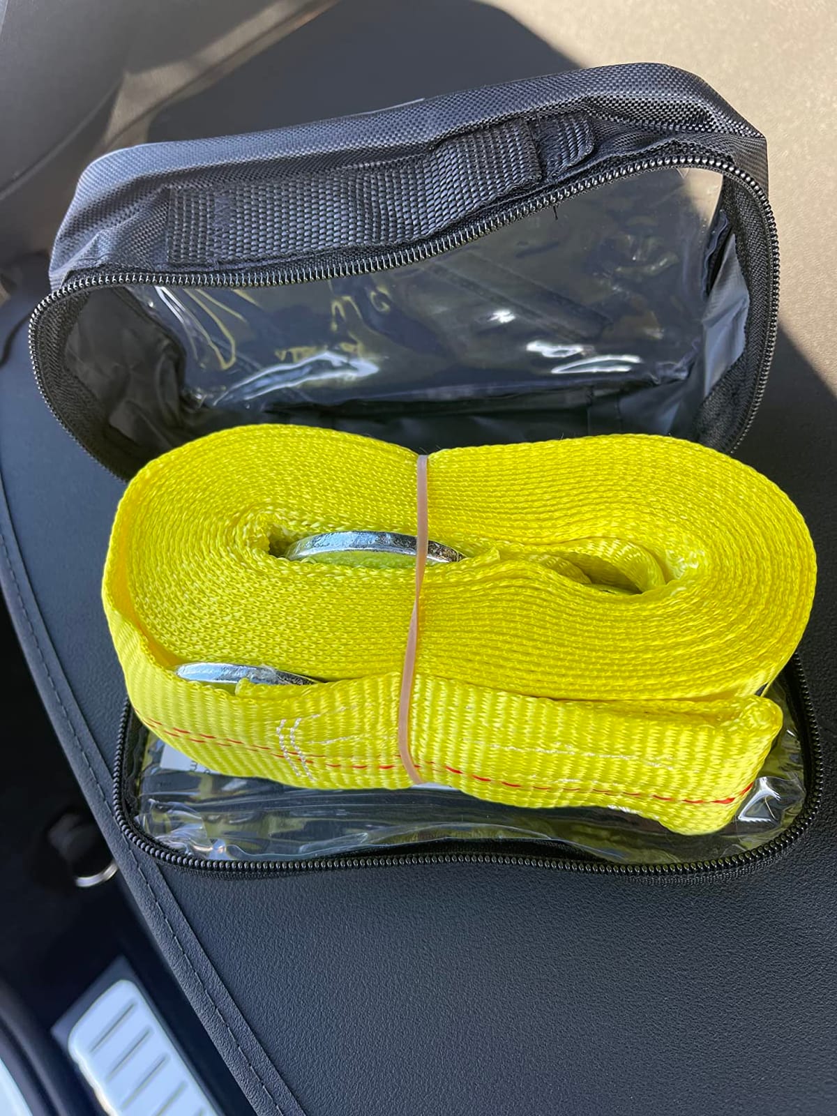Nylon Tow Strap with Hooks 2”x20’ Car Vehicle Heavy Duty Recovery Rope 20,000 lbs Capacity Tow Rope for Car Truck Jeep ATV SUV customer photo 2
