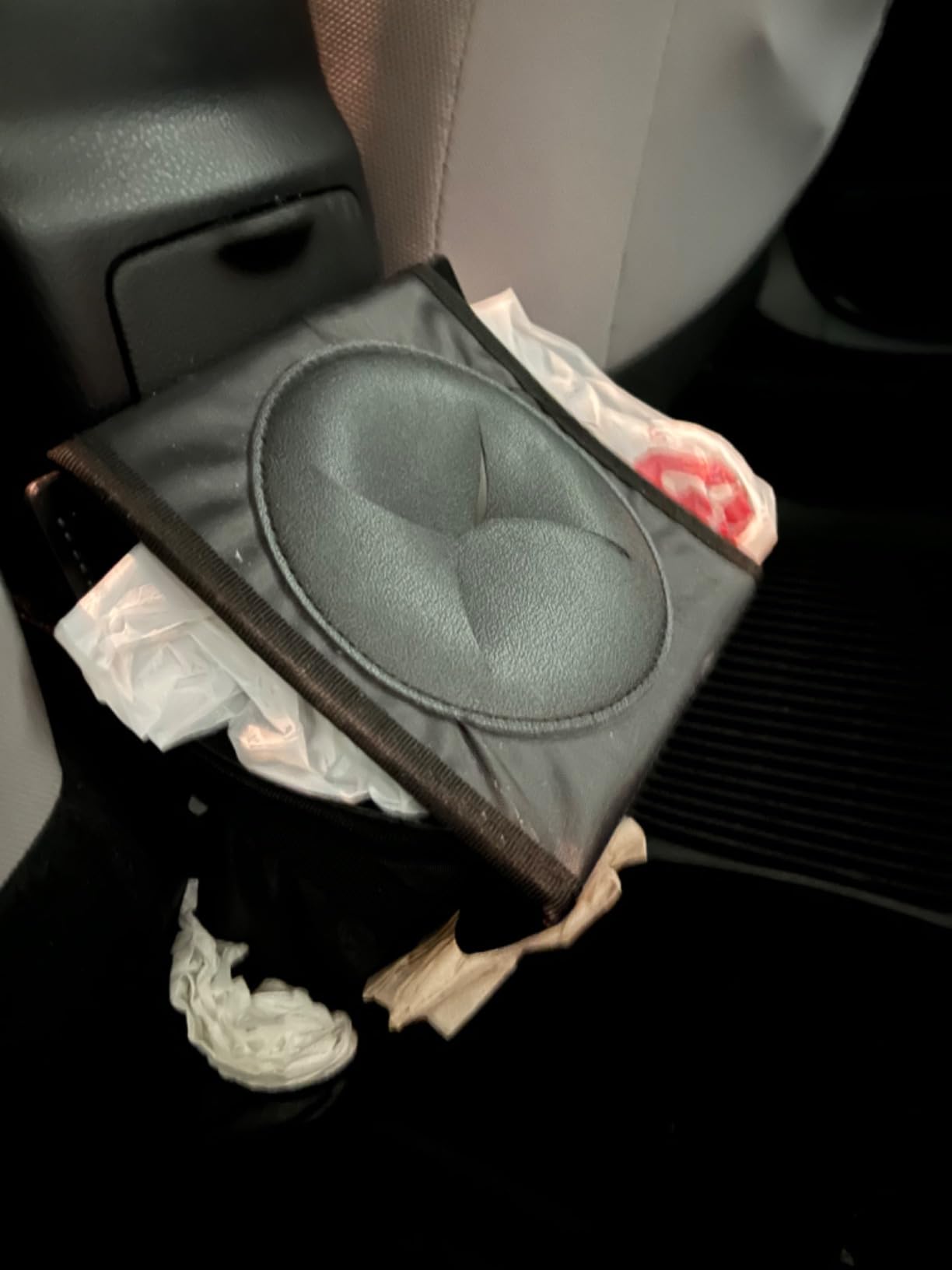 Ryhpez Car Trash Can with Lid, Hanging Trash Bin Car Garbage Can, Leakproof customer photo 1