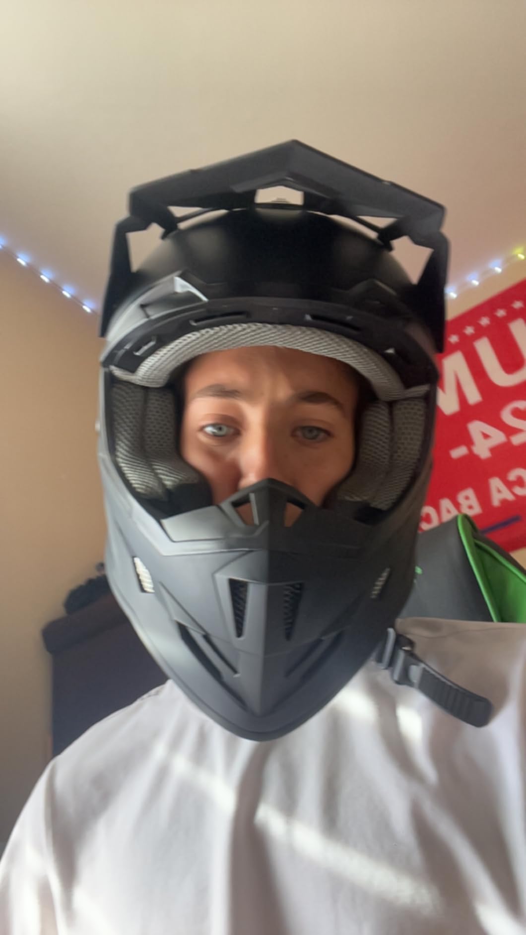 GLX GX23 Full-Face Dirt Bike Motocross Motorcycle Helmet, DOT customer photo 2