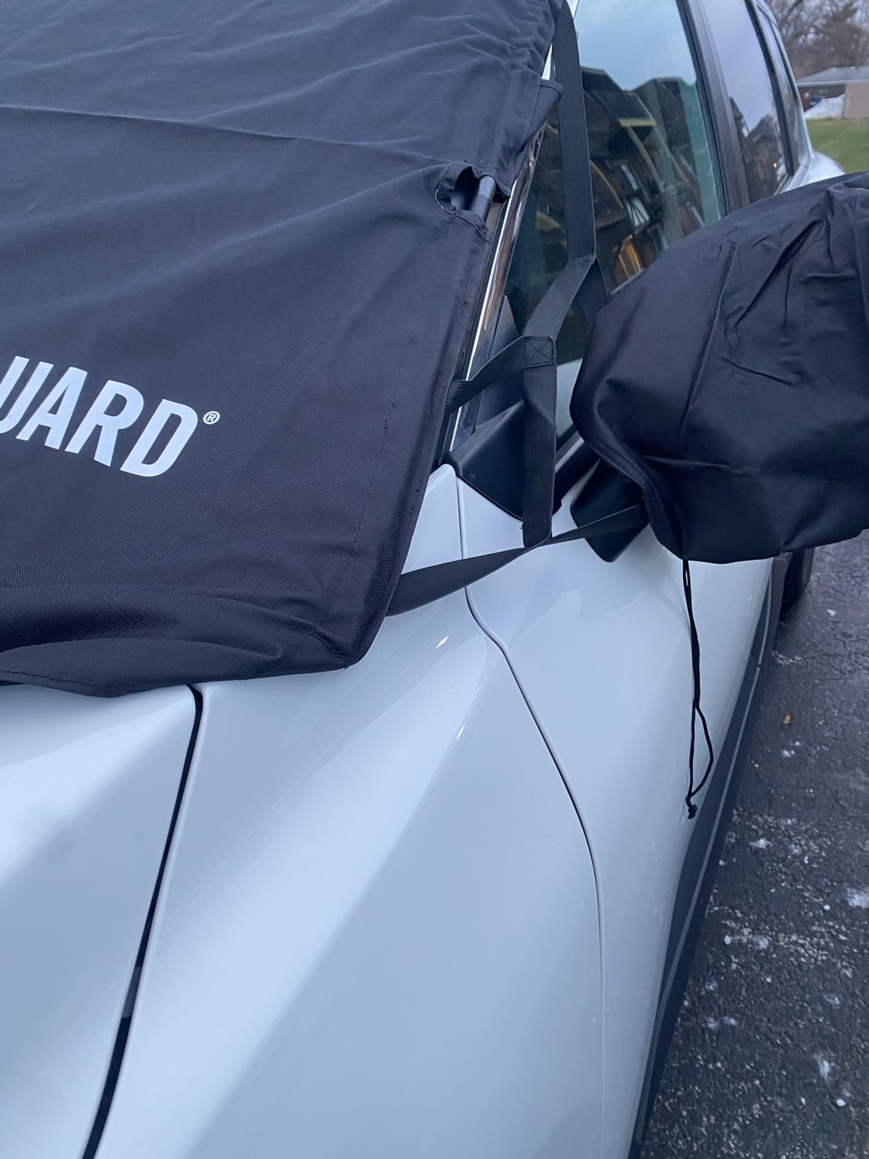 FrostGuard Vortex | Full-Coverage Car Windshield Cover for Ice and Snow, Standard Size (Puppy Paws) - Wiper Blade + Side Mirror Covers - Fit-Fast Straps, Security Panels + Storage Pouch - 59x41 Inches customer photo 1