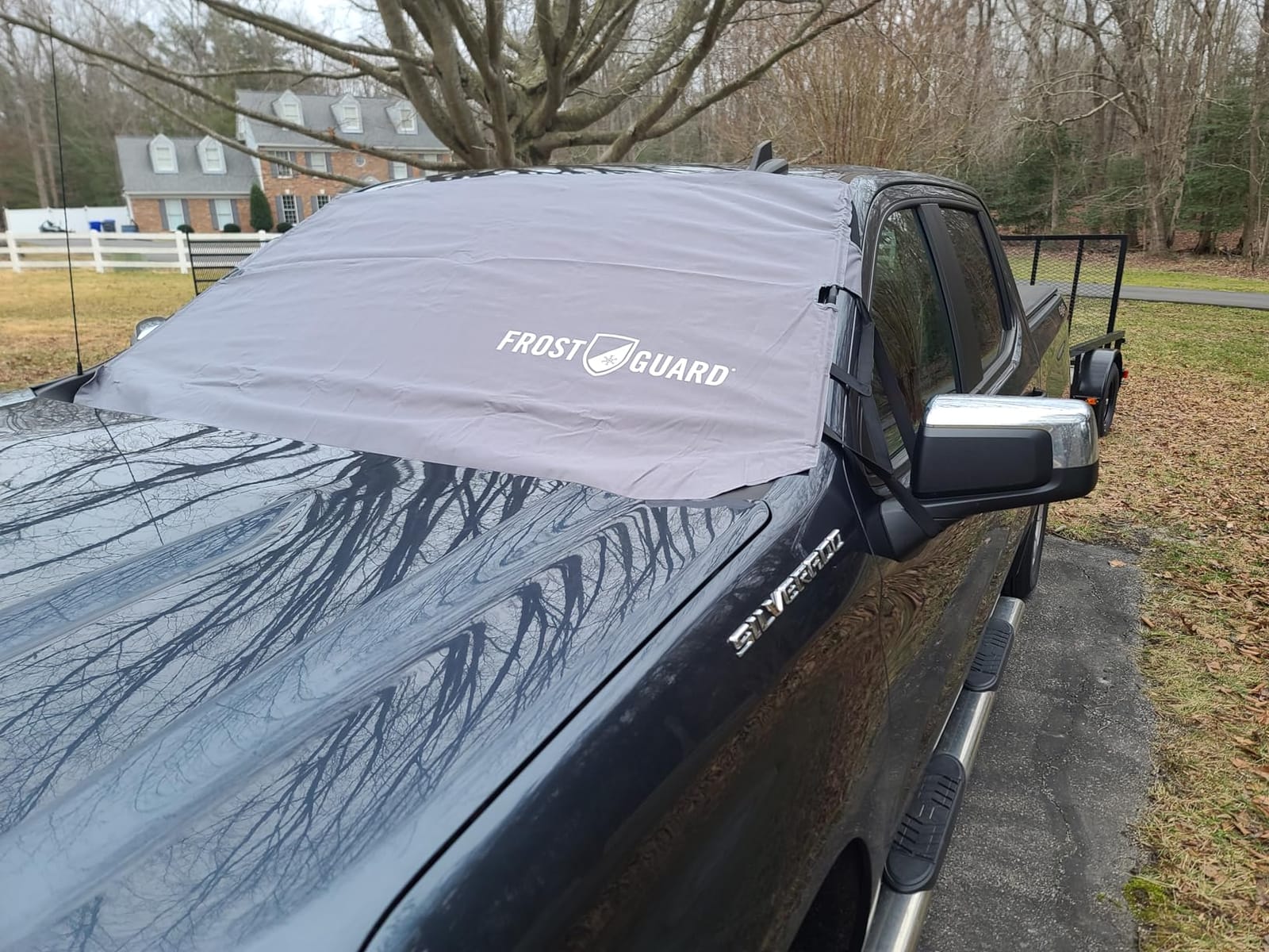 FrostGuard Vortex | Full-Coverage Car Windshield Cover for Ice and Snow, Standard Size (Puppy Paws) - Wiper Blade + Side Mirror Covers - Fit-Fast Straps, Security Panels + Storage Pouch - 59x41 Inches customer photo 2