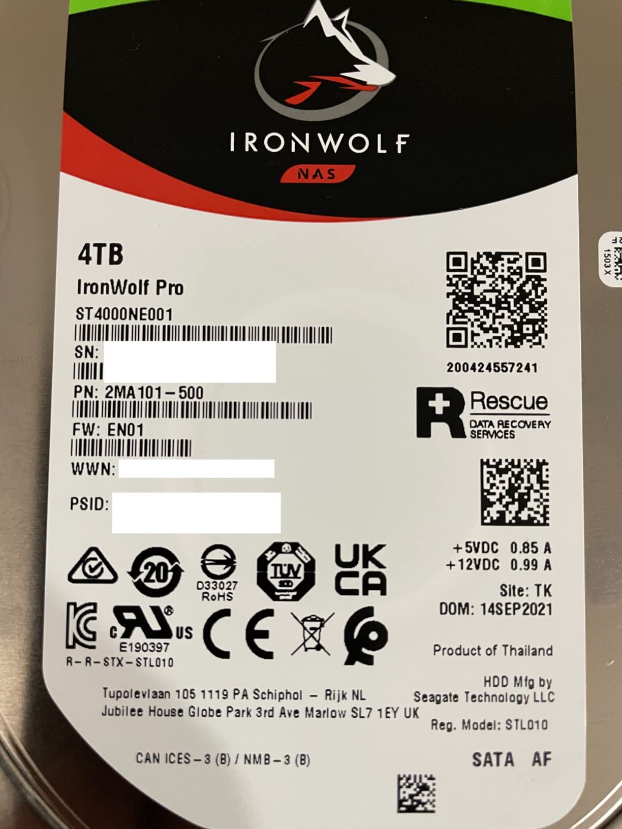 Seagate IronWolf Pro 12TB NAS Internal Hard Drive HDD – 3.5 Inch SATA 6Gb/s 7200 RPM 256MB Cache for RAID Network Attached Storage Data Recovery Service – Frustration Free Packaging (ST12000NEZ008) customer photo 2