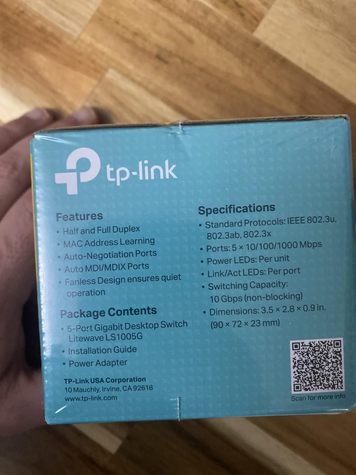 TP-Link LS1005G, Litewave 5 Port Gigabit Ethernet Unmanaged Switch customer photo 1