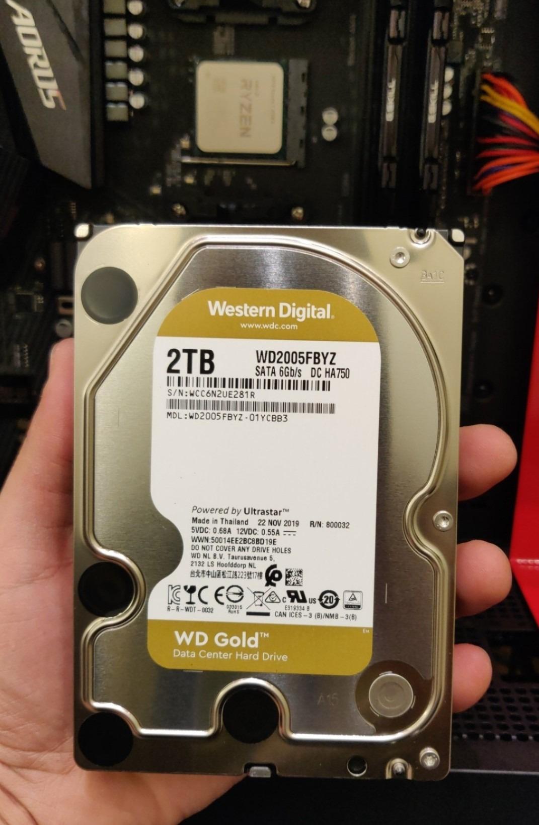 Western Digital 18TB WD Gold Enterprise Class Internal Hard Drive - 7200 RPM Class, SATA 6 Gb/s, 512 MB Cache, 3.5