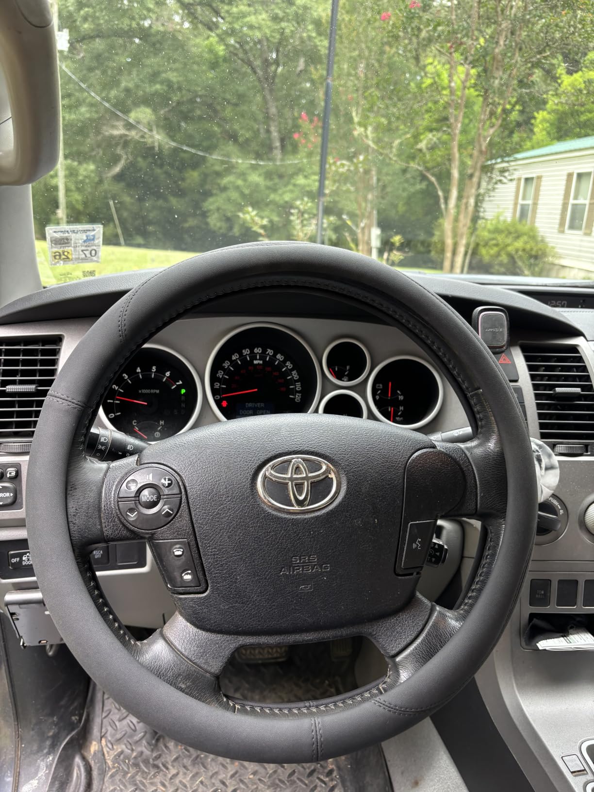 Valleycomfy Microfiber Leather Steering Wheel Cover Large-Size for F150 F250 F350 Ram 4Runner Tacoma Tundra Range Rover Model S X with 15 1/2 inches-16 inches Outer Diameter (Black) customer photo 2