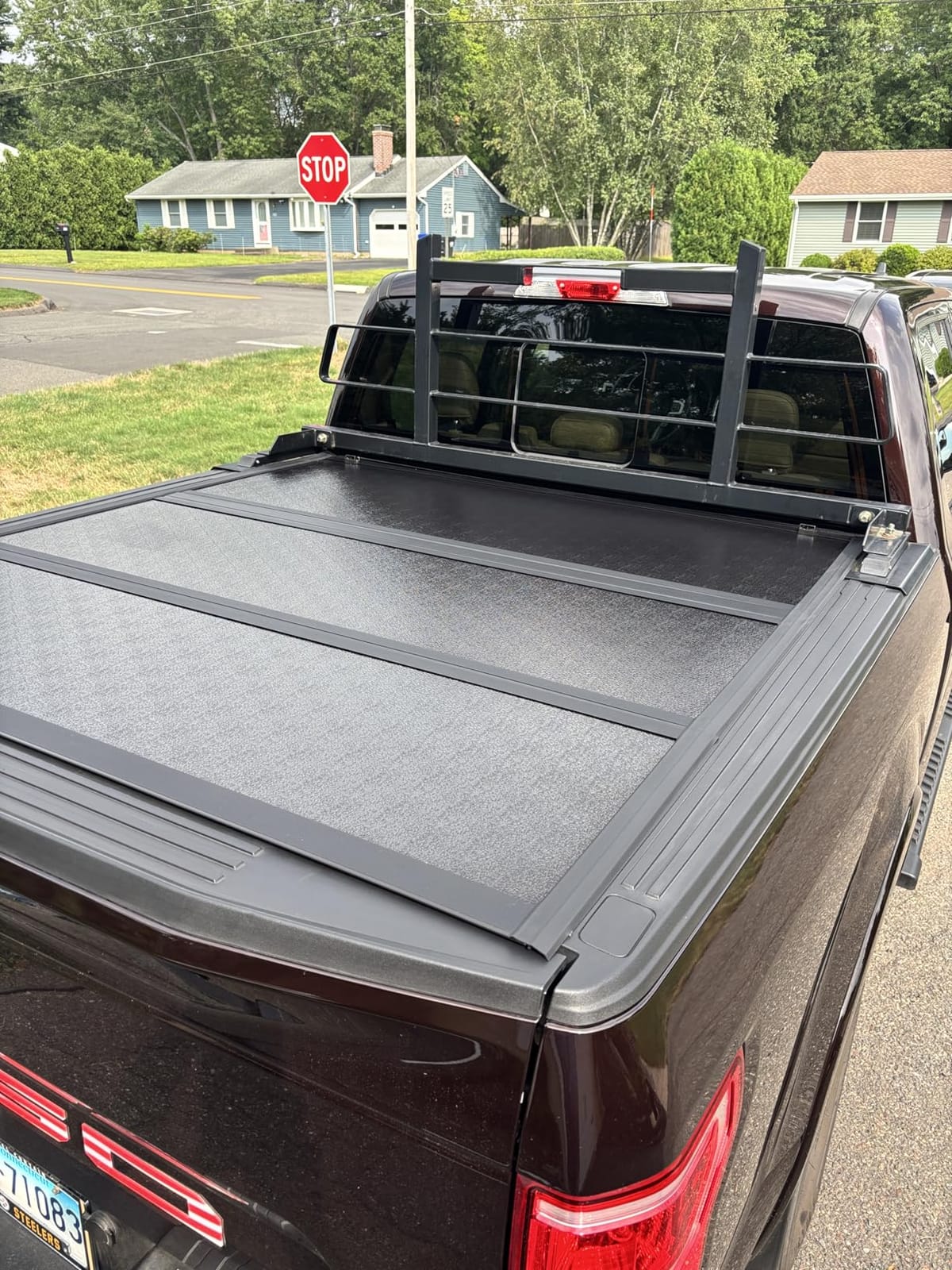 Gator EFX Hard Tri-Fold Truck Bed Tonneau Cover - Heavy-Duty Truck Bed Protection - Durable Aluminum Panels - Hard Folding Tonneau Cover - 2021-2026 Ford F-150 (incl. Raptor/Lightning) - 5'7