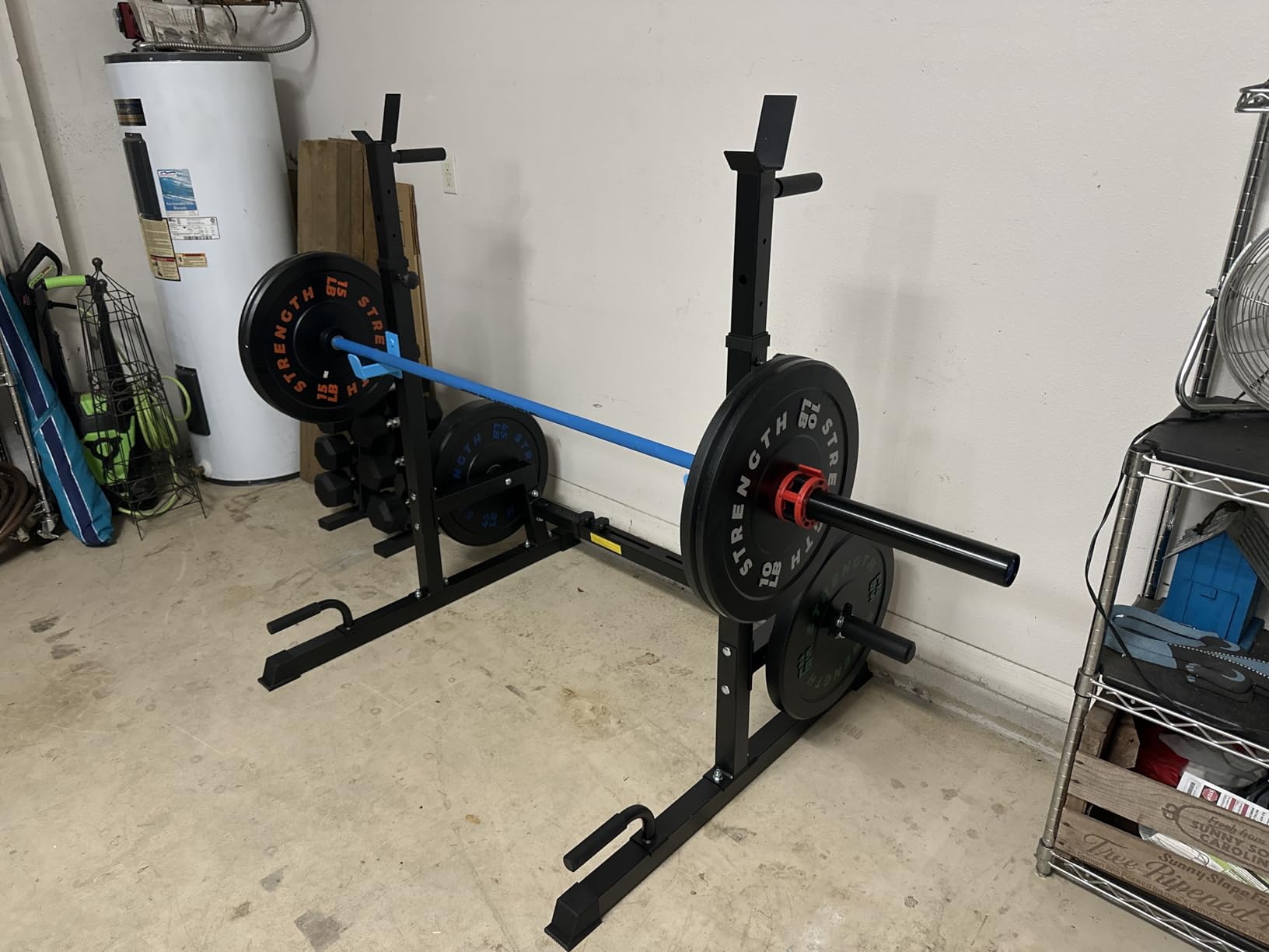JX FITNESS Squat Rack 660lbs Adjustable Barbell Rack for Home Gym customer photo 1