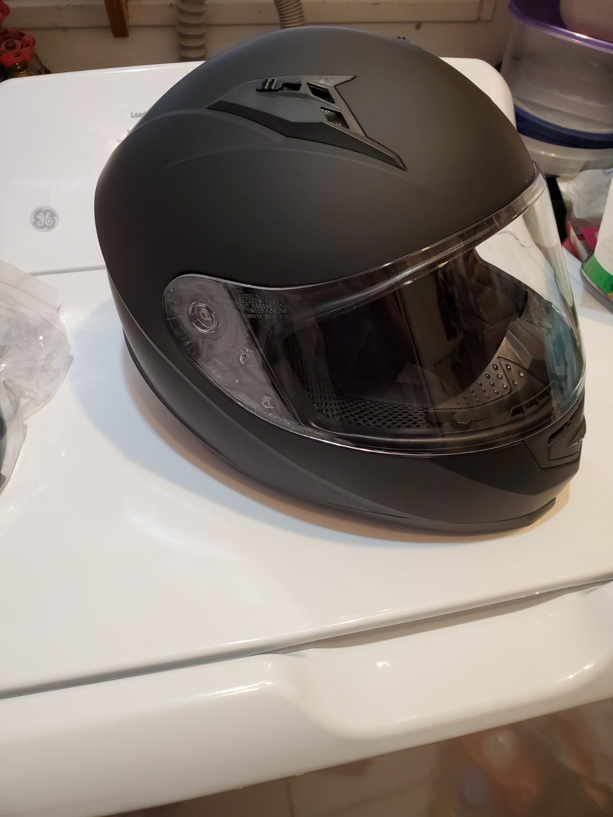 GLX GX11 Compact Full Face Motorcycle Helmet w/ Tinted Visor, DOT customer photo 2