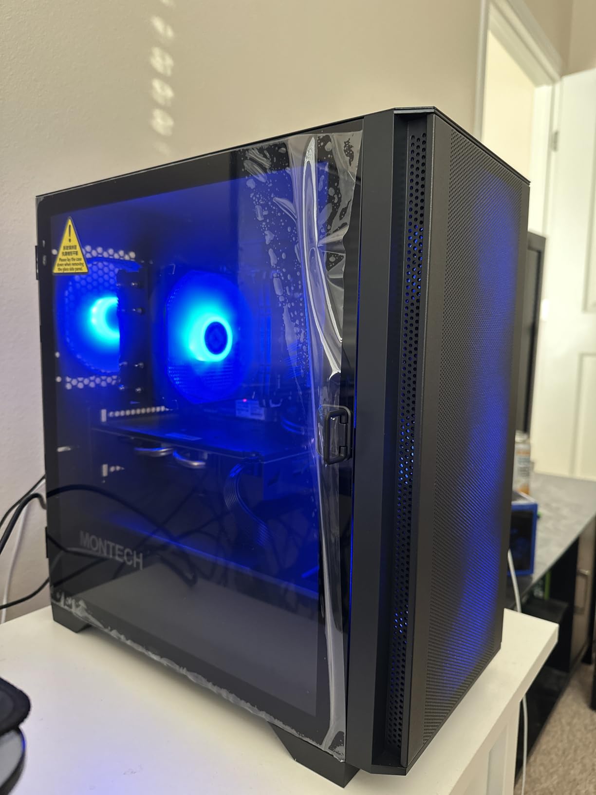 MONTECH AIR 100 ARGB Compact Micro ATX Case, 4 Fans, Mesh Front, Black customer photo 1