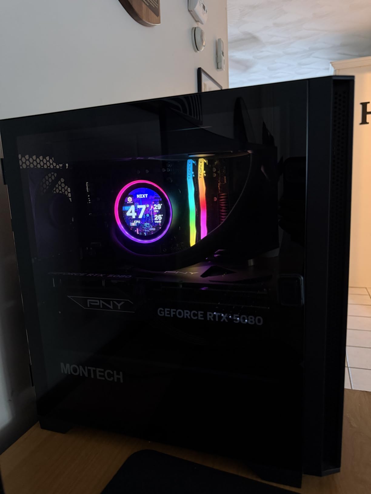 MONTECH AIR 100 ARGB Compact Micro ATX Case, 4 Fans, Mesh Front, Black customer photo 2