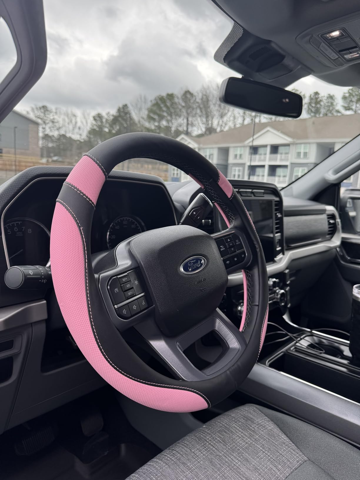 West Llama Customized Auto Car Steering Wheel Cover for Ford F-150, F-250, F-350, Expedition (Black) customer photo 2