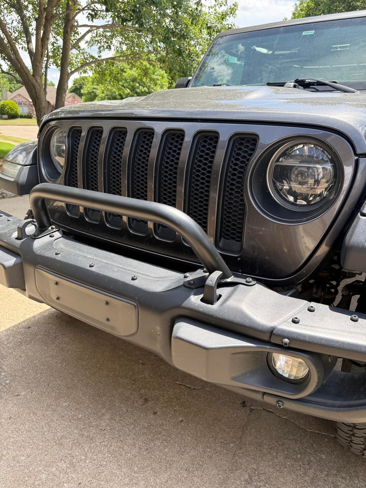 RockTrix Front Brush Guard 5.8in Tall Fits Jeep Wrangler JL Gladiator JT customer photo 1