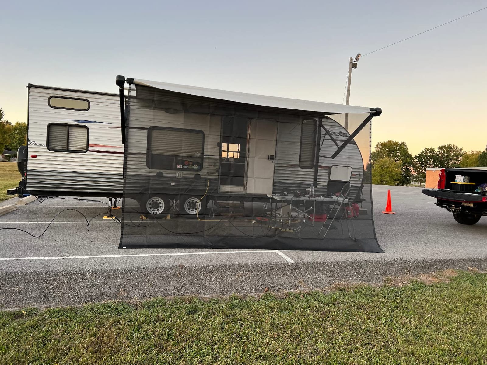 RV Awning Mesh Sun Shade Screen for Motorhome Camper Trailer Sunshade customer photo 2