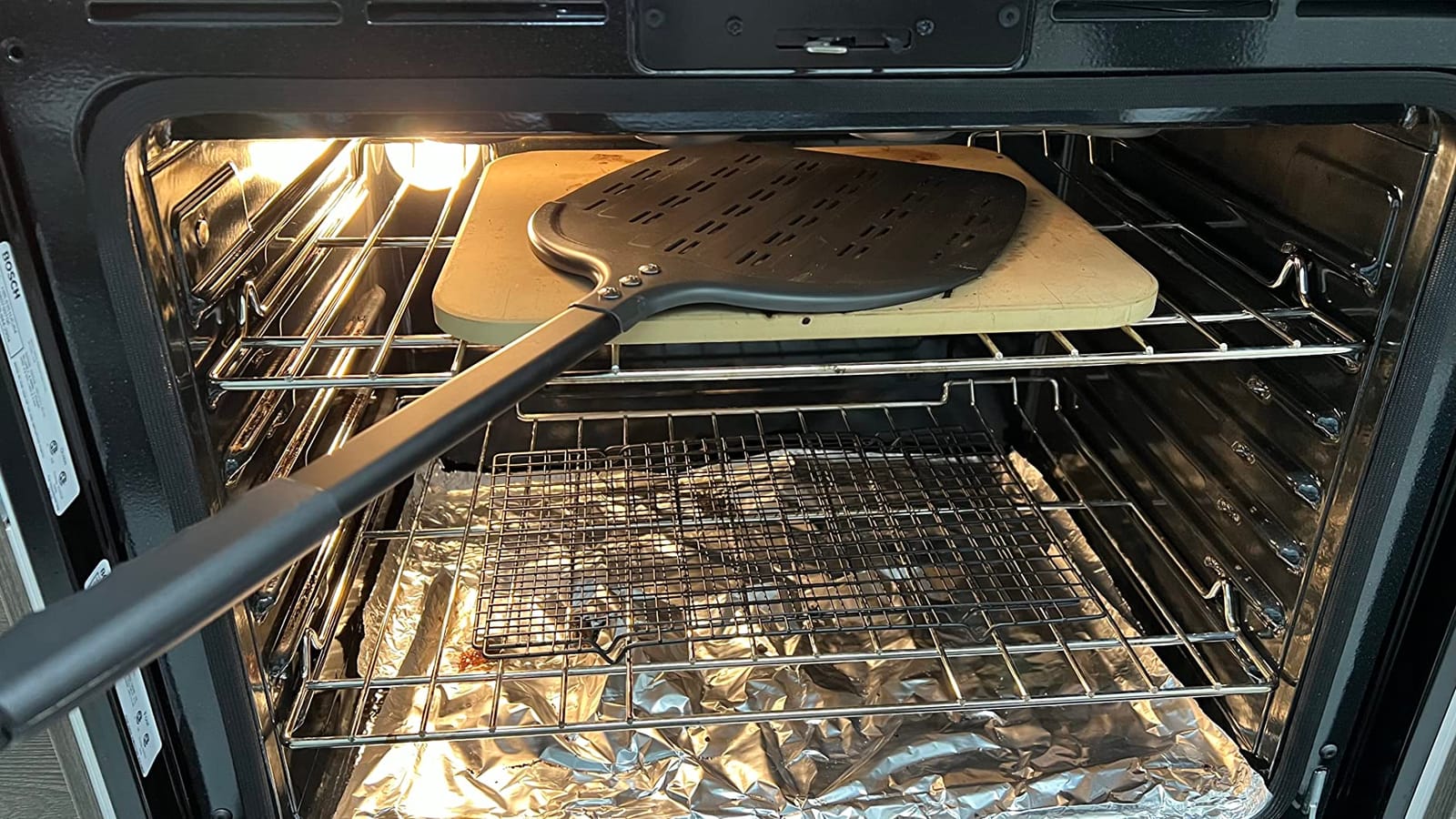 Professional Aluminum Pizza Paddle, 12 Inch Perforated, Restaurant Grade, Long Handle Non-Stick Metal Pizza Peel for Outdoor Oven customer photo 2