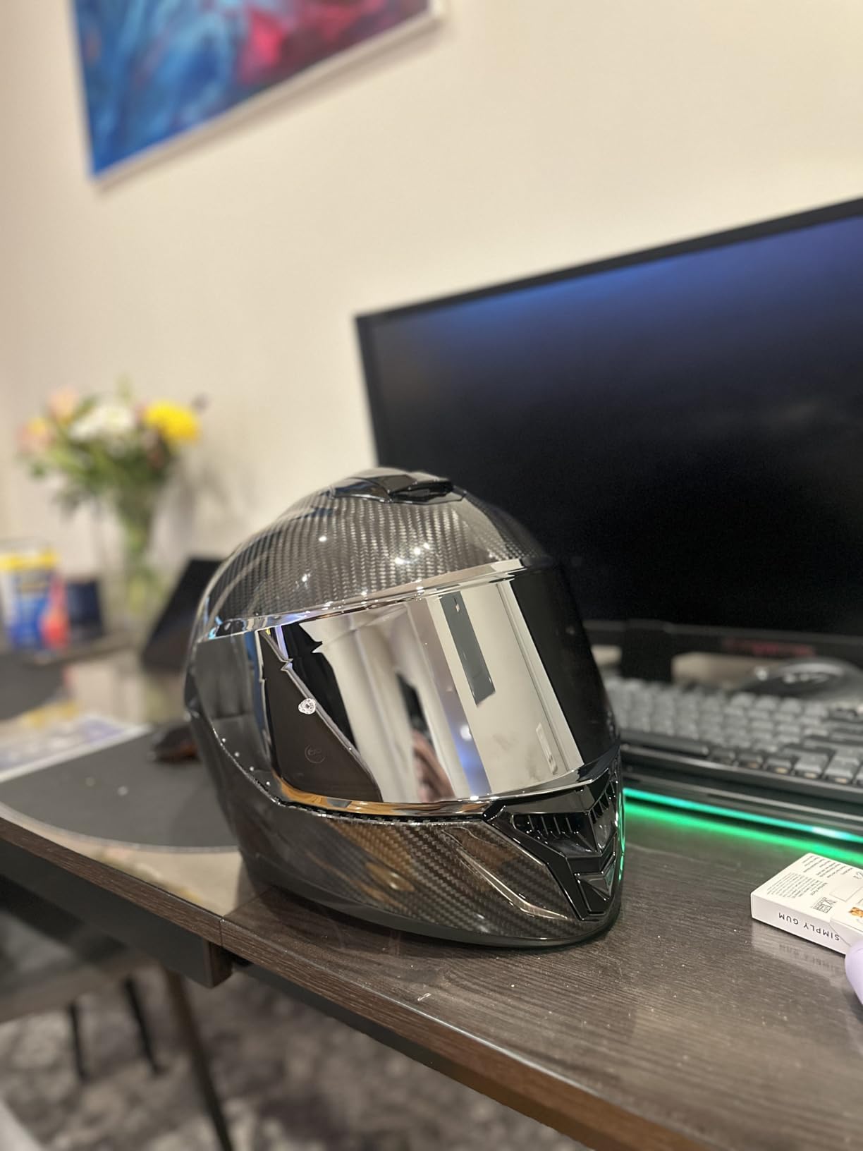 ILM Full Face Dual Visor Motorcycle Helmets with Rear Wing Pinlock Compatible Motorbike Street Bike Helmet DOT Men Women Model 861A (TheNight, L) customer photo 1