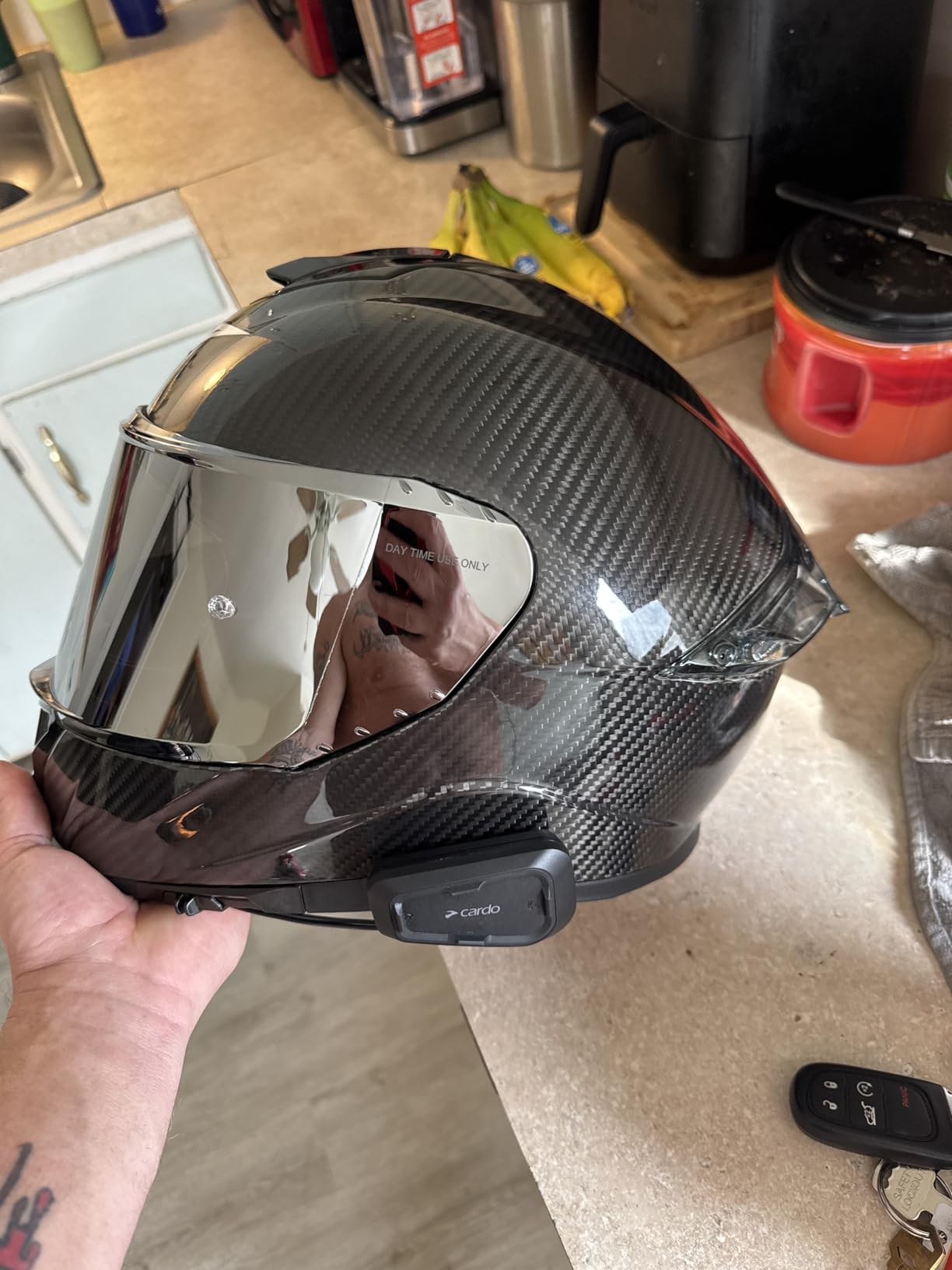ILM Full Face Dual Visor Motorcycle Helmets with Rear Wing Pinlock Compatible Motorbike Street Bike Helmet DOT Men Women Model 861A (TheNight, L) customer photo 2