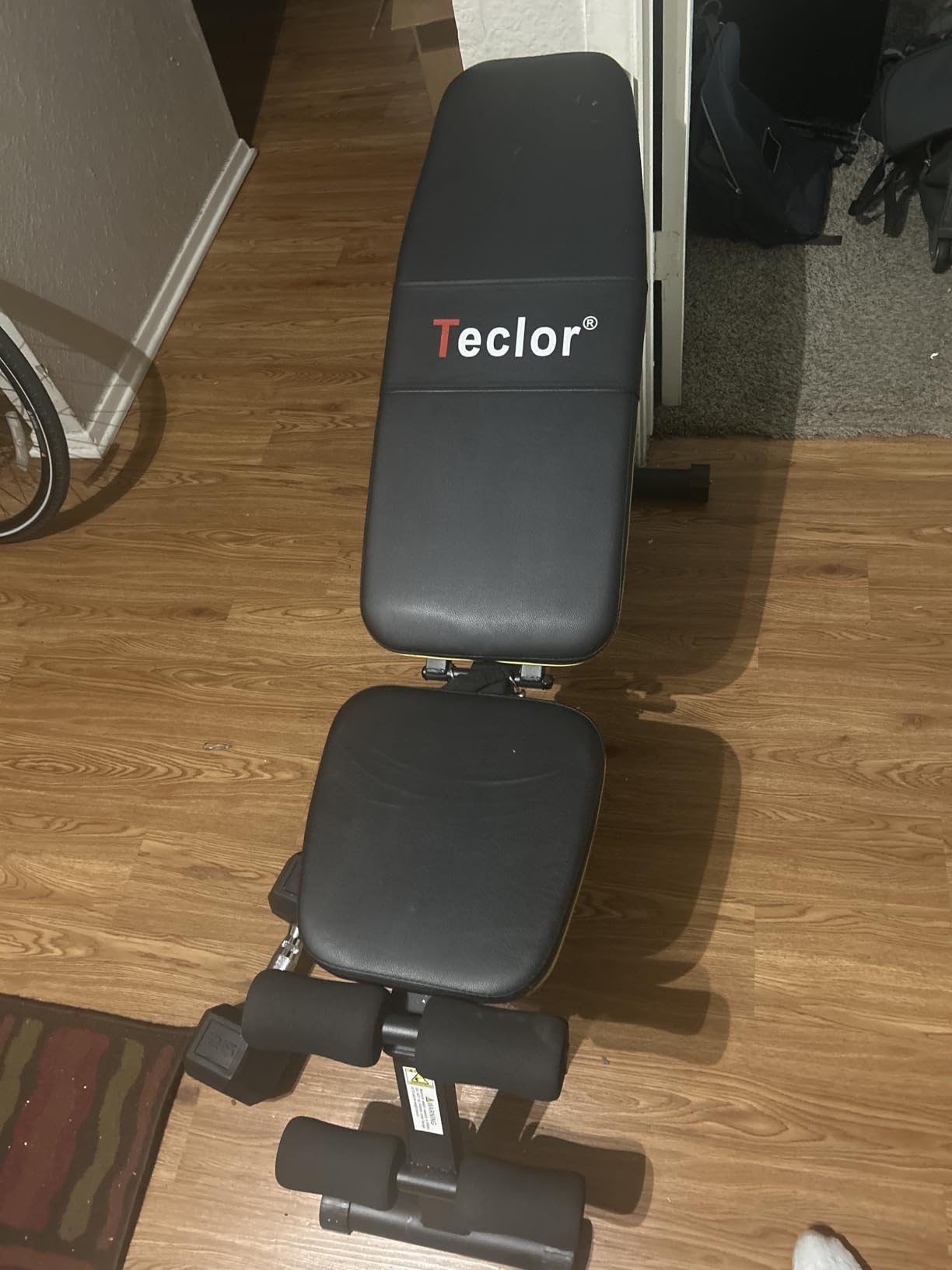 Teclor Adjustable Weight Bench, Foldable Workout Benches for Home Gym, 10 Backrest Position Exercise Bench for Strength Training, Upgraded Thickened Steel Support Max Capacity 700LBs customer photo 2