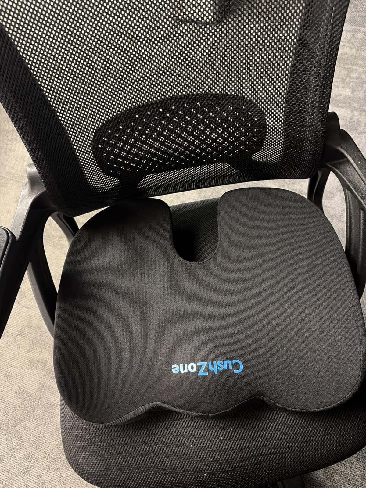 CushZone Seat Cushion Memory Foam Chair Pad for Office & Car, Black customer photo 1