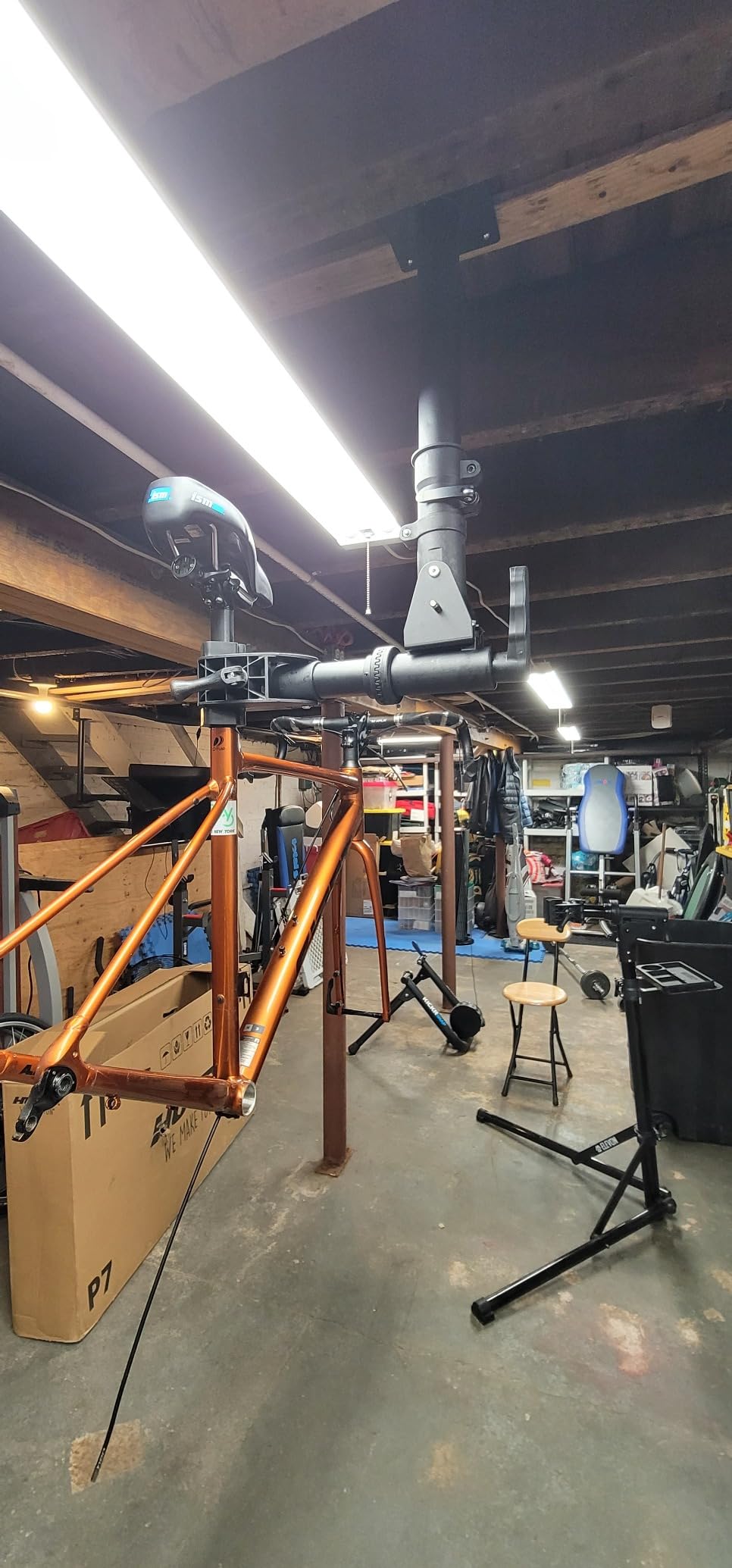 CHEPARK Bike Repair Stand (Max 88lbs) - Bench Mount Bike Workstand - E Bike Repair Stand Shop Home Mechanics for Mountain Bike and Road Bike (Black-Bench) customer photo 2