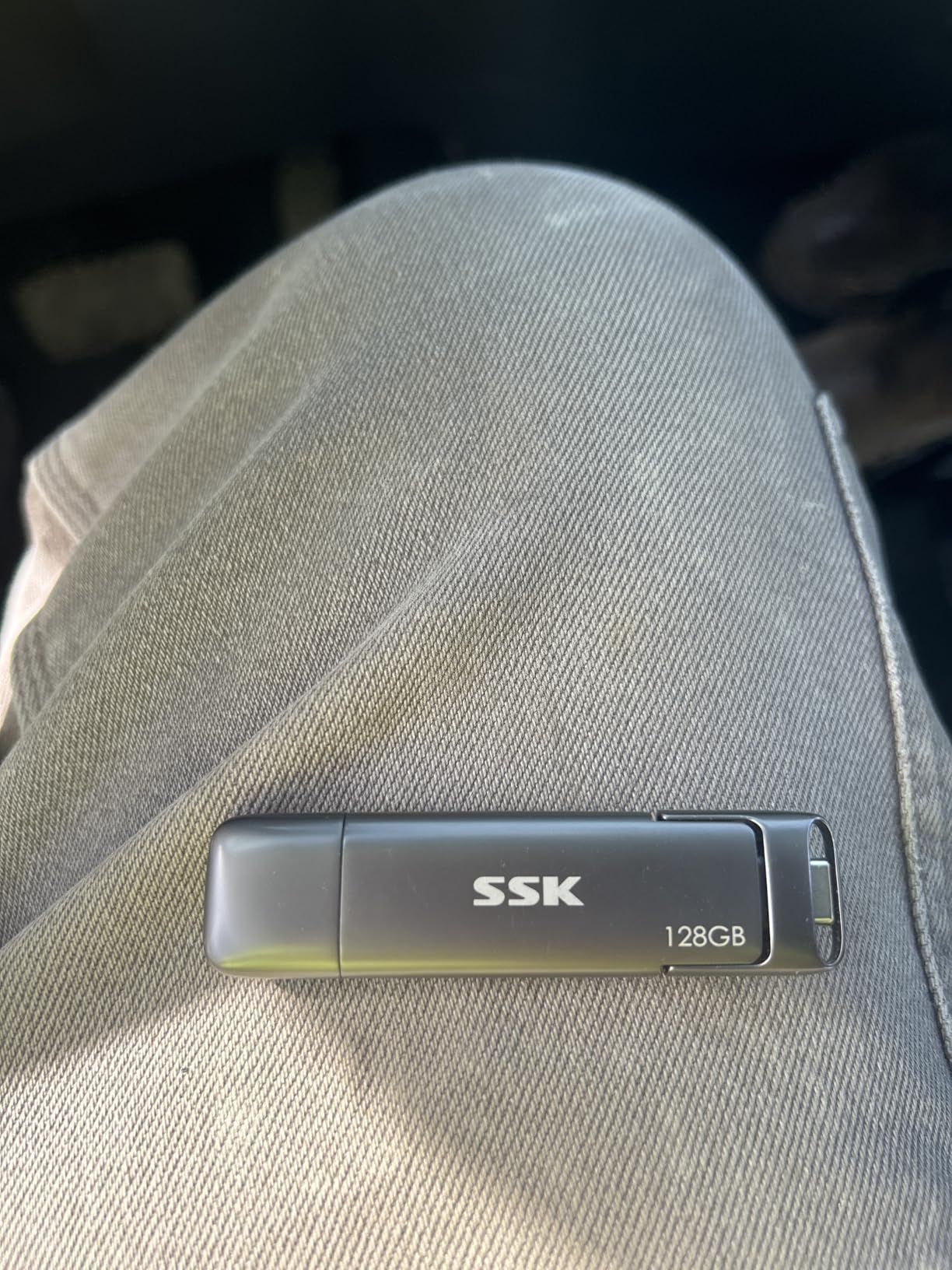 SSK 128GB USB C Flash Thumb Drive up to 550MB/s Dual USB C+A Memory Stick customer photo 2