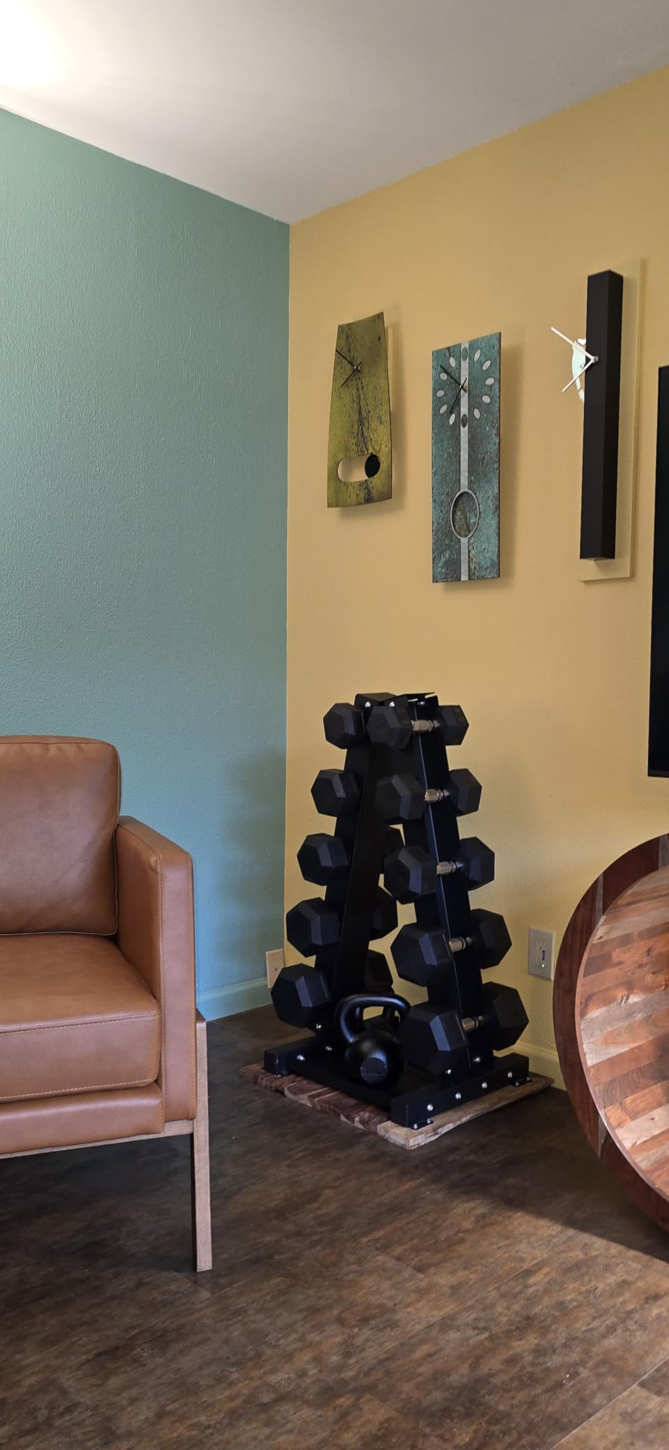 LIONSCOOL Dumbbell Rack Stand Only, A-Frame Rolling Weight Storage and Tray customer photo 1