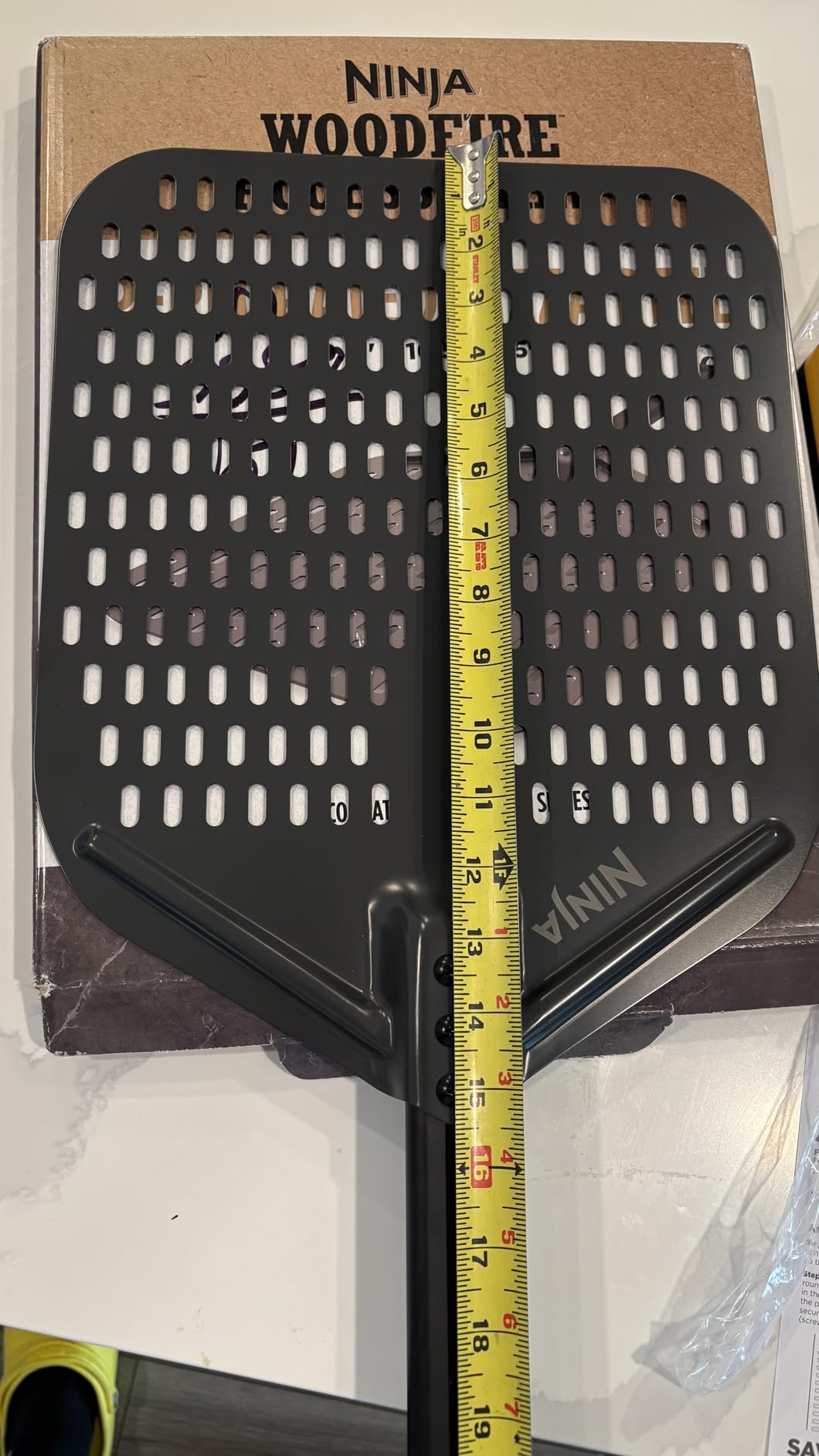 Ninja Woodfire Perforated Pizza Peel, for OO100, Aluminum, Grey/Black customer photo 1