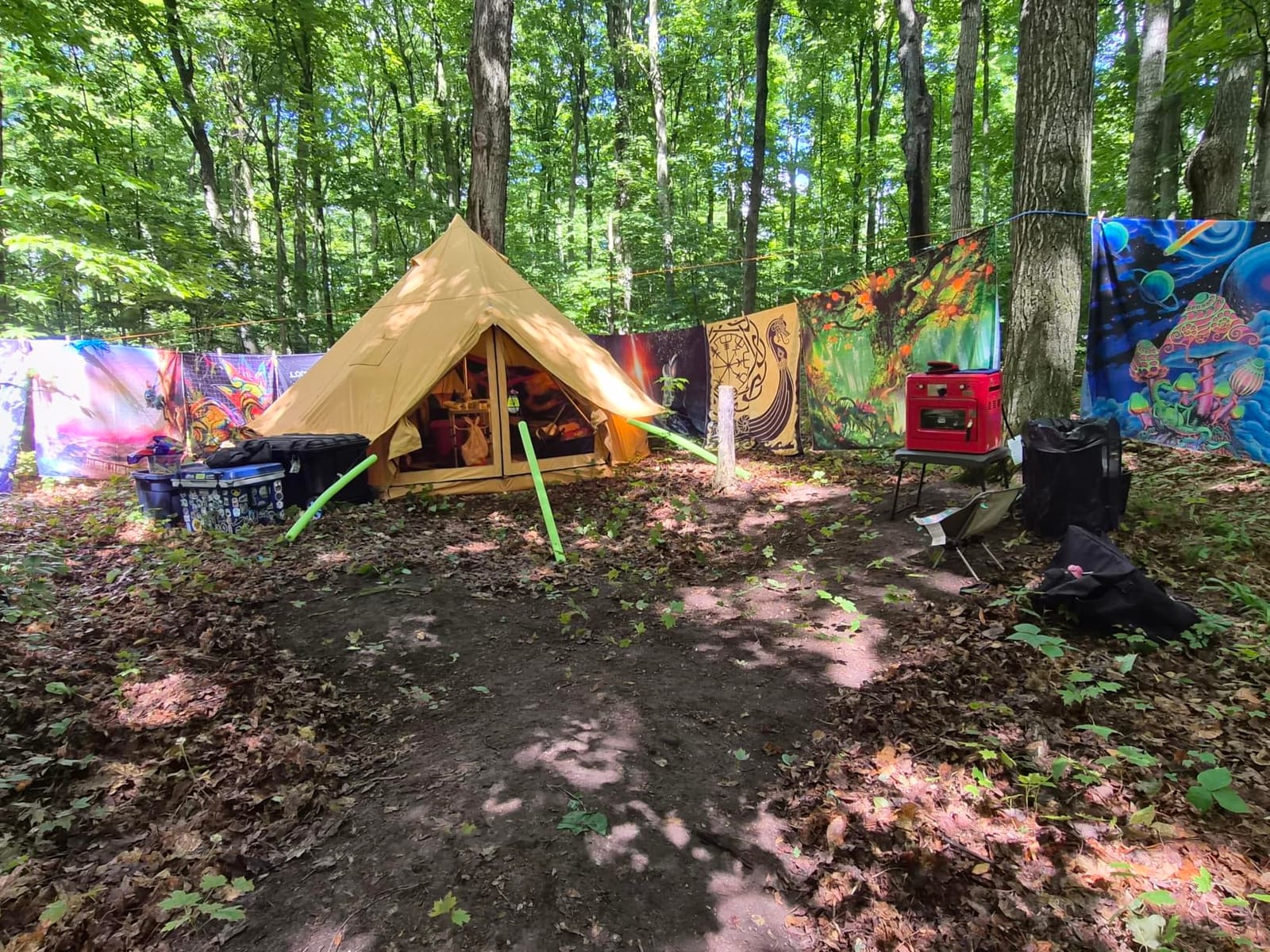 10/13/16/20ft Canvas Bell Tent with Stove Jack & Removable Floor customer photo 1